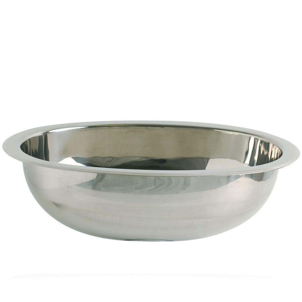 Decolav Simply Stainless Drop-in Oval Bathroom Sink - Polished Stainless Steel 524009 | Modern Vanity Sink for Bathroom Remodel & Powder Room Upgrade