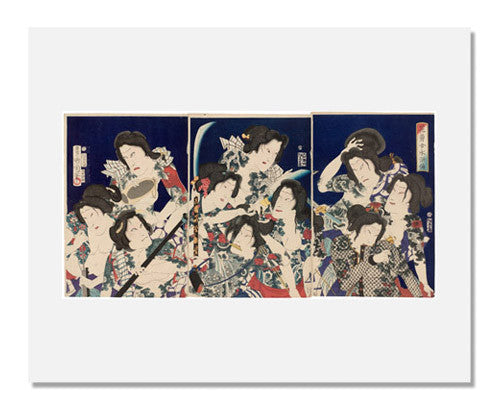 Toyohara Kunichika - Beautiful and Brave Women from Shuihuzhuan | Japanese Ukiyo-e Art Print for Home Decor & Gift