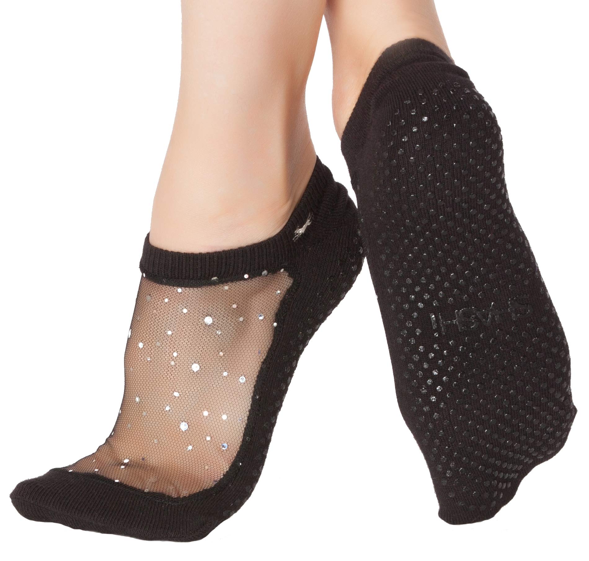 Women's Mesh Grip Socks for Yoga & Pilates - Non-Slip Barefoot Workout Socks