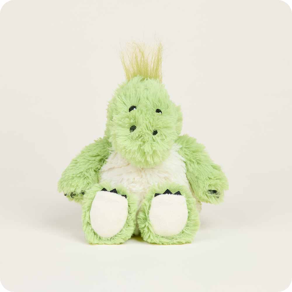 Green Dinosaur Warmies Junior - Adorable Microwavable Plush Toy for Kids | Perfect for Bedtime Comfort, Anxiety Relief & Sensory Play