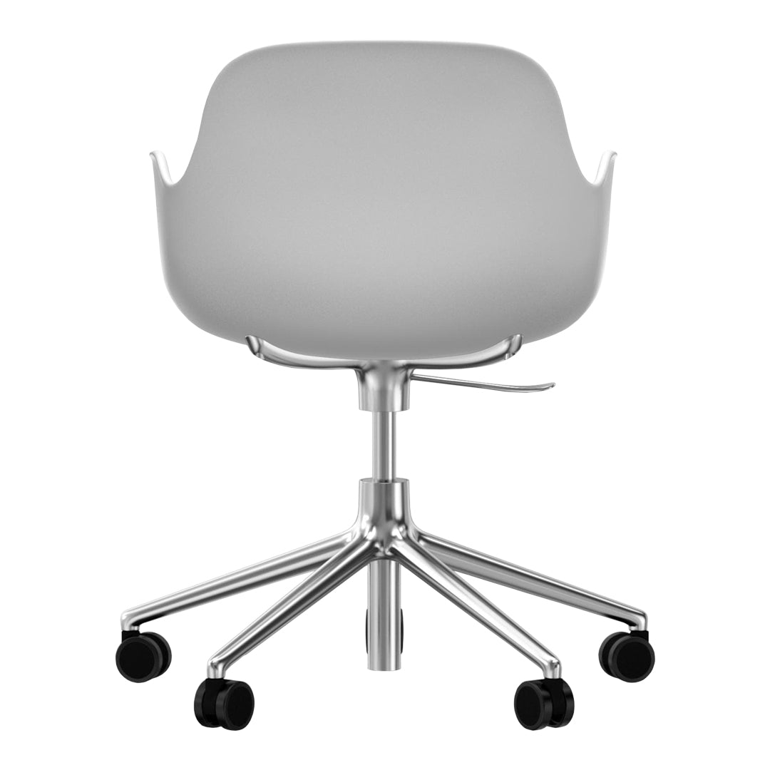 Modern Form Armchair with 5W Swivel Base & Gas Lift Mechanism - Ergonomic Office Chair for Home & Workspace Comfort