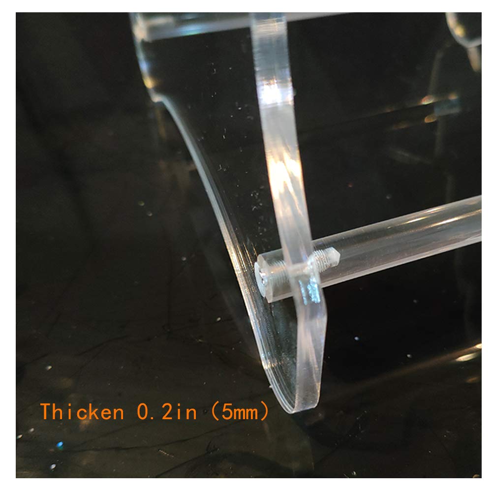 2-Tier Clear Acrylic Knife Display Stand for Kitchen, Restaurant, or Retail Store - Showcase Chef Knives, Steak Knives & Cutlery Safely