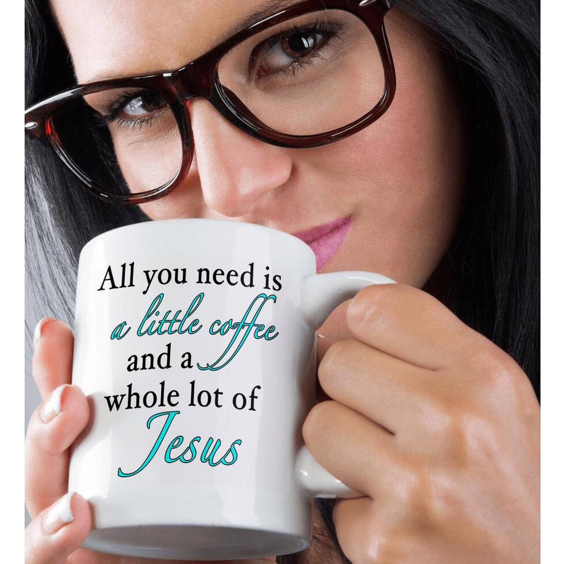 Funny Jesus Coffee Mug 11oz - Inspirational Gift for Christians & Coffee Lovers - Perfect for Morning Devotion
