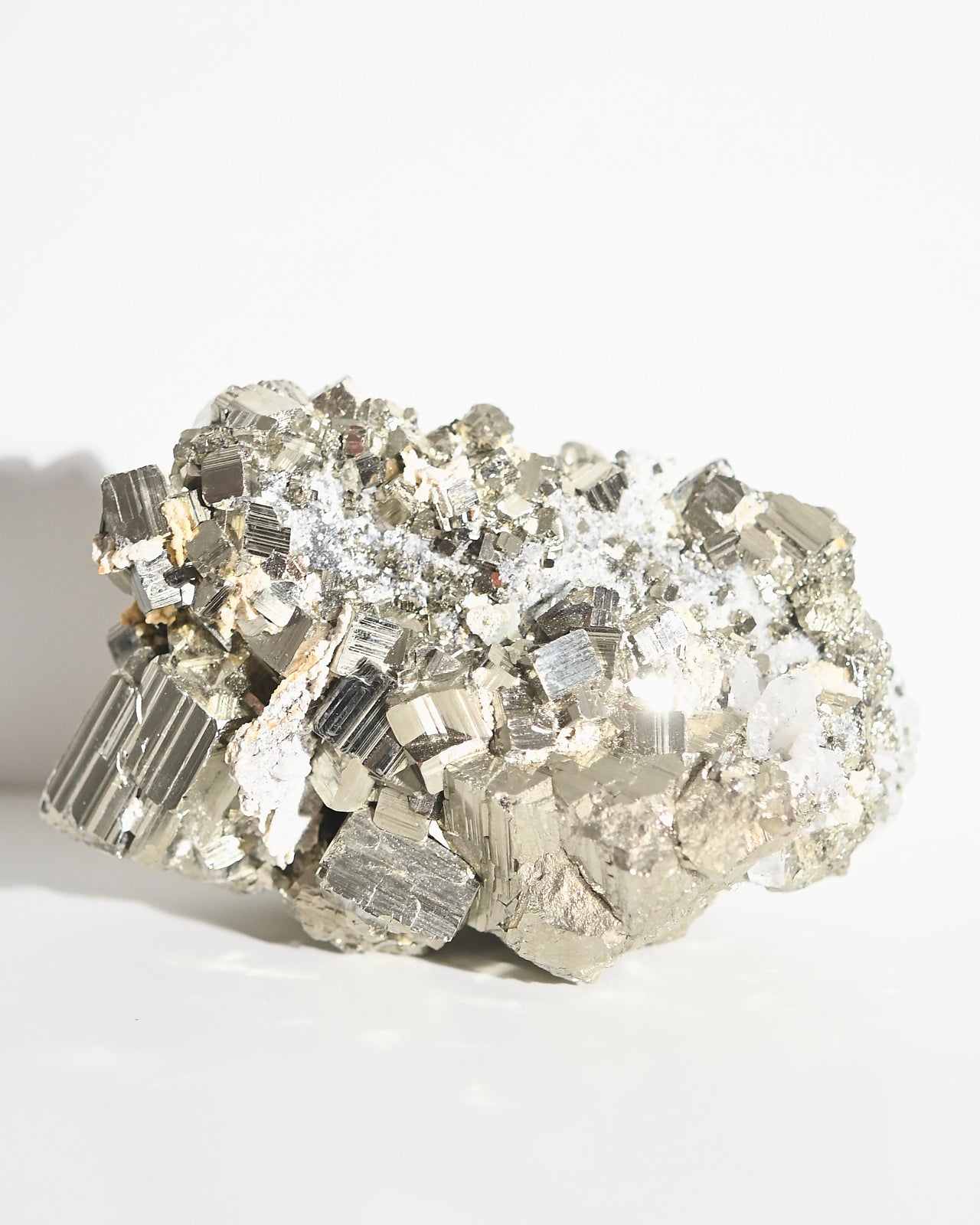 Natural Pyrite Crystal Cluster - 4.3lbs Raw Mineral Specimen for Home Decor, Feng Shui & Crystal Healing | Perfect for Meditation, Office Display & Gift Giving