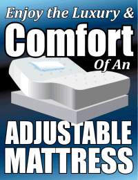 Adjustable Mattress Vinyl Window Sign - Relax & Enjoy Comfort - Perfect for Bedrooms, Guest Rooms & Home Decor
