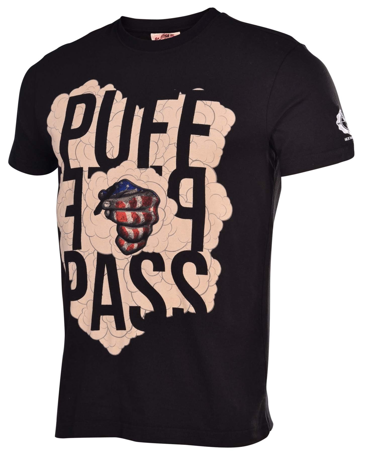 Puff Puff Pass Men's Graphic T-Shirt - Orange XL | Weed & Money Design | Casual Streetwear for Stoner Lifestyle & 420 Events