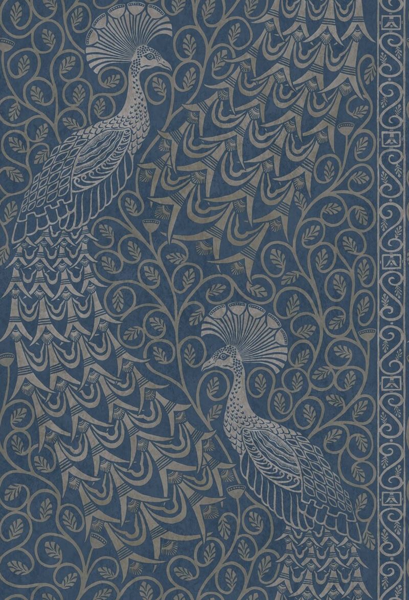Cole & Son Pavo Parade Metallic Wallpaper - Luxury Peel & Stick Wallpaper for Living Room, Bedroom, Dining Room Decor