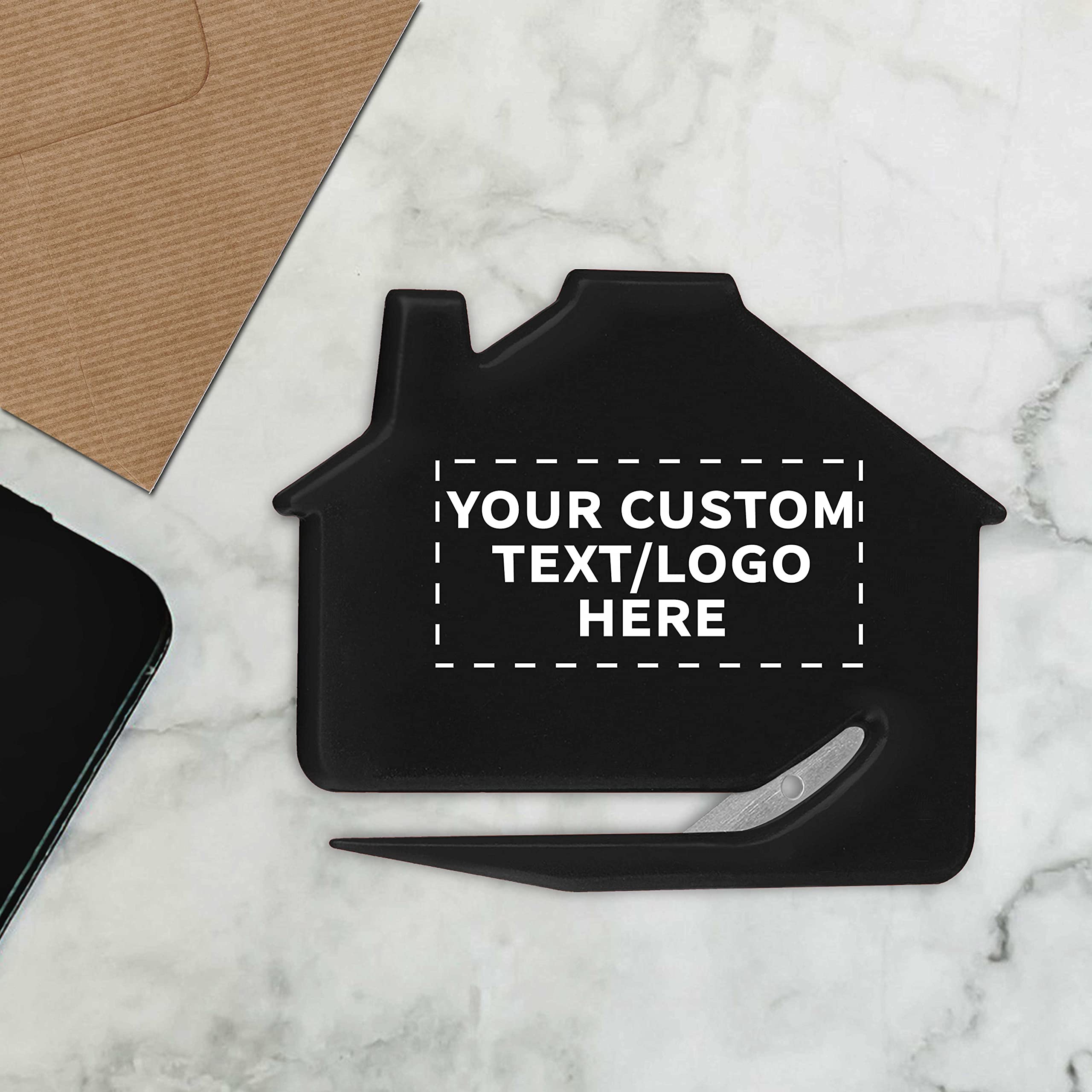 Custom House Letter Openers Set of 100 - Personalized Bulk Pack for Home & Office Use - Elegant Black Letter Opener - Perfect for Mail Opening, Office Supplies, Wedding Favors & Corporate Gifts