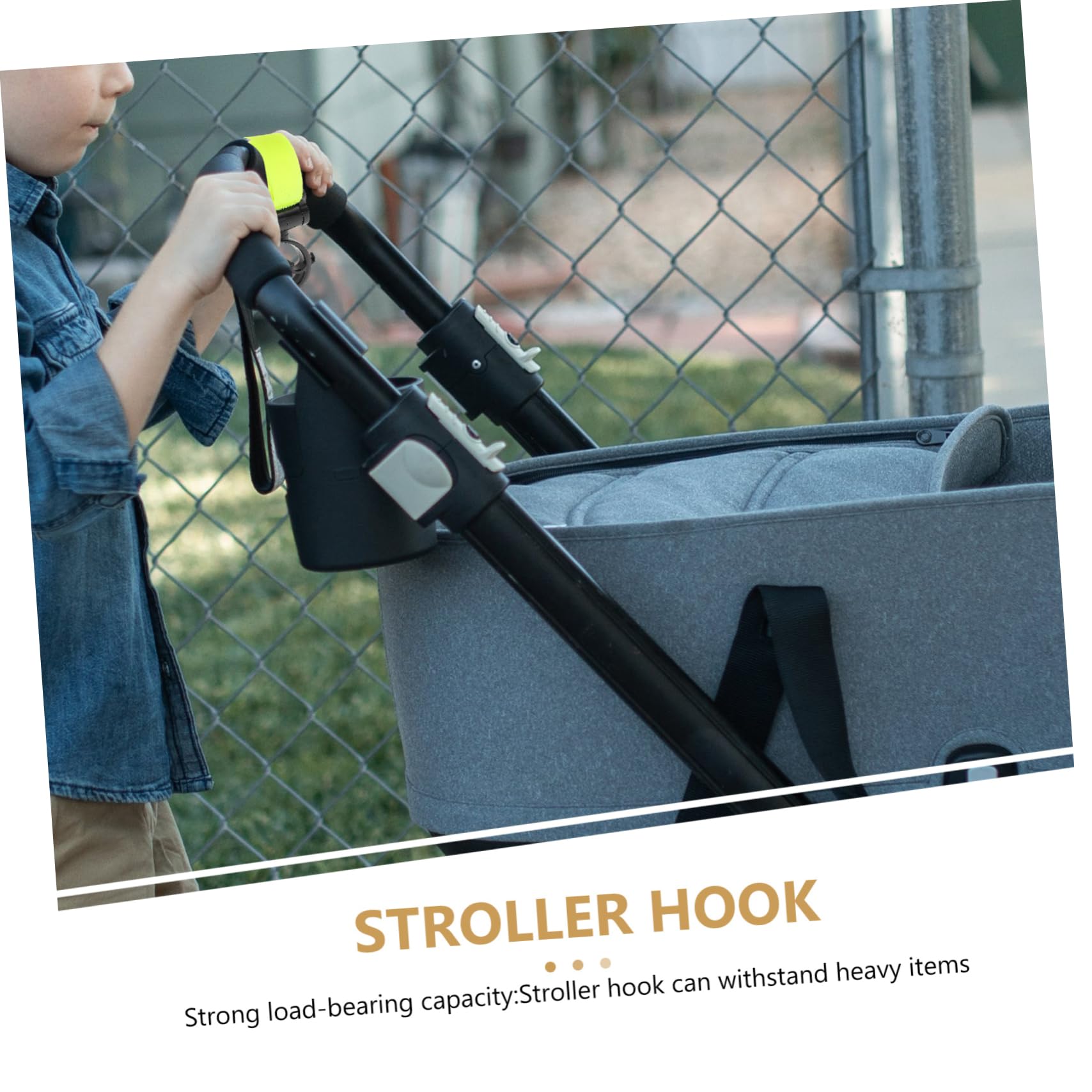 TOPPERFUN Universal Stroller Hooks for Diaper Bags, Purses & Shopping - Heavy Duty Stroller Accessories for Parents (Perfect for Grocery Shopping, Park Outings & Travel)