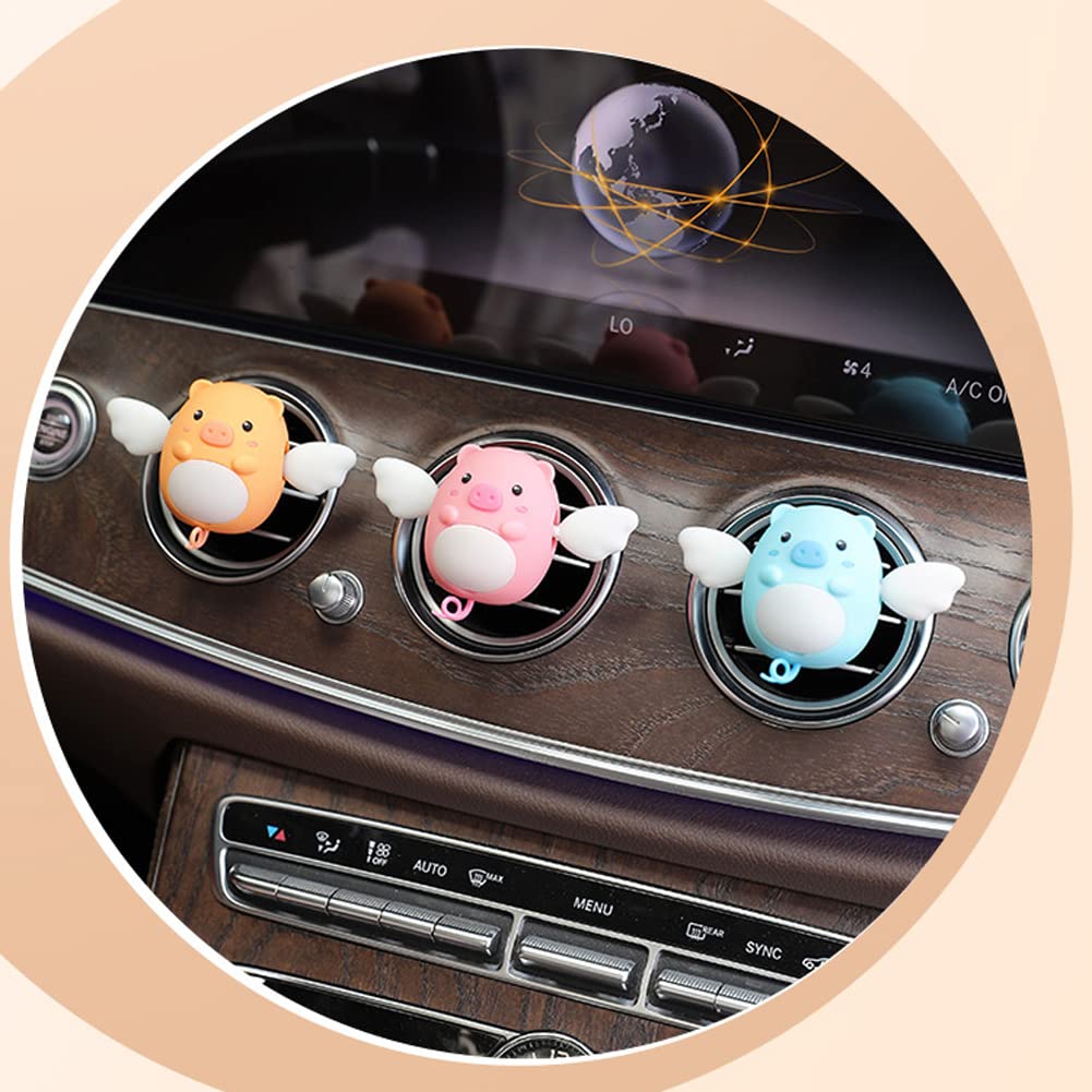 Zcargel Cute Flying Pig Car Aromatherapy Clip - Creative Vent Clip Air Freshener & Aroma Diffuser Decor for Cars, Home, Office | Perfect for Gifts, Travel & Daily Commute