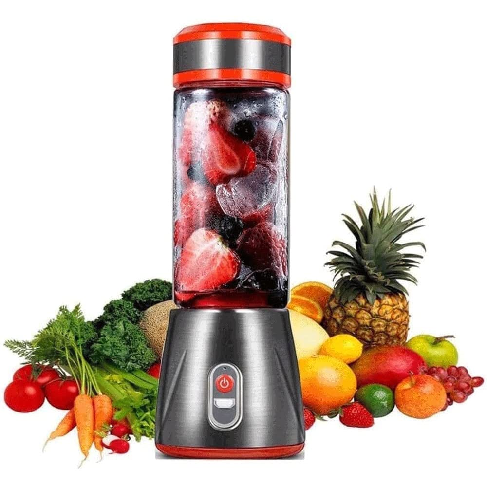 SMALK Portable Blender - USB Rechargeable Personal Blender for Protein Shakes, Smoothies & Juices | Compact Travel Blender for Gym, Office, Home & Outdoor Activities | BPA-Free & Easy to Clean (Red) | Perfect for Post-Workout Recovery, Healthy Snacks & On-the-Go Nutrition
