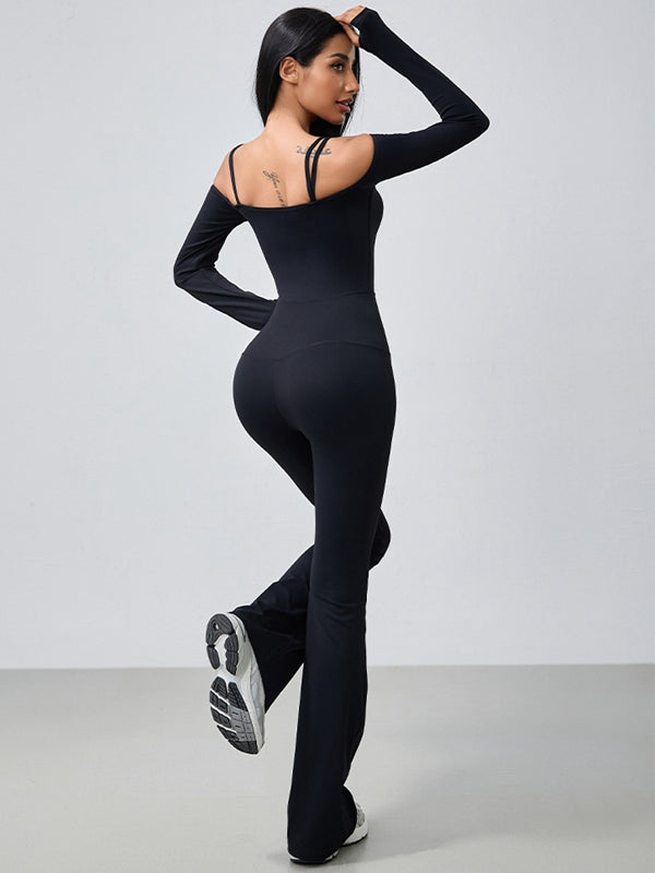 ZASUWA Women's U Neck Scrunch Butt Elastic Tight Jumpsuit - Sexy Bodycon Romper for Night Out, Clubwear & Casual Fashion