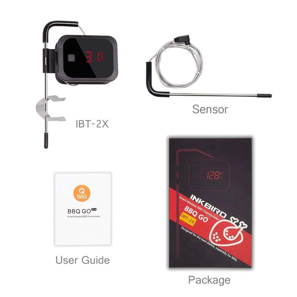 Inkbird IBT-2X Wireless Bluetooth Meat Thermometer for BBQ Grill & Oven - Dual Probe Digital Cooking Thermometer with 150ft Range, Timer & Alarm | Perfect for Smoking, Grilling, Baking & Roasting