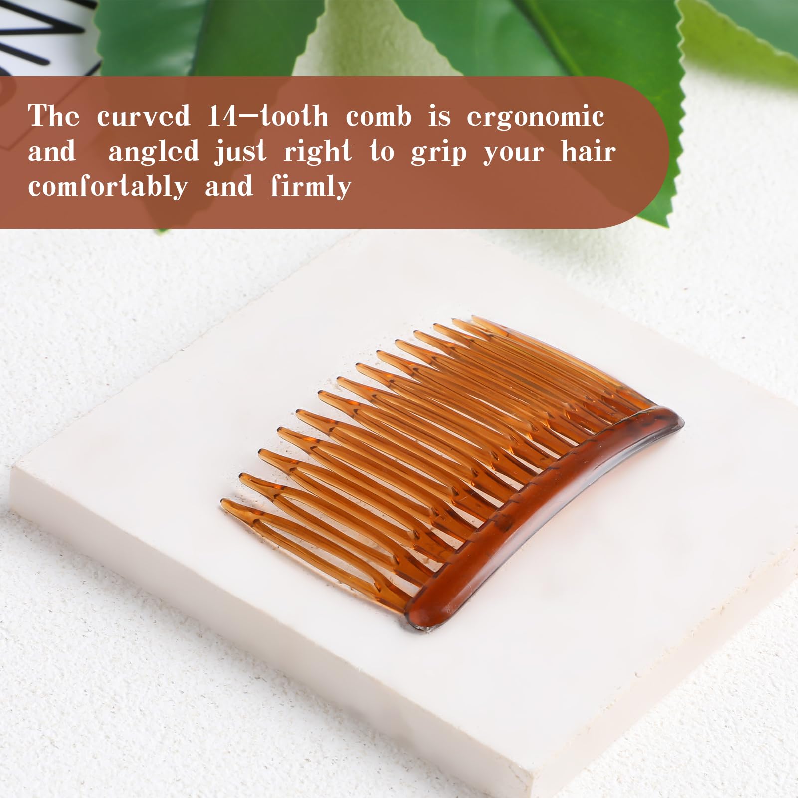 12Pcs 14 Teeth Hair Side Combs for Women - French Twist Hair Clips, Plastic Decorative Combs for Fine Thin Hair, Bridal Wedding Veil Accessories - Perfect for Updos, French Twists, and Special Occasions