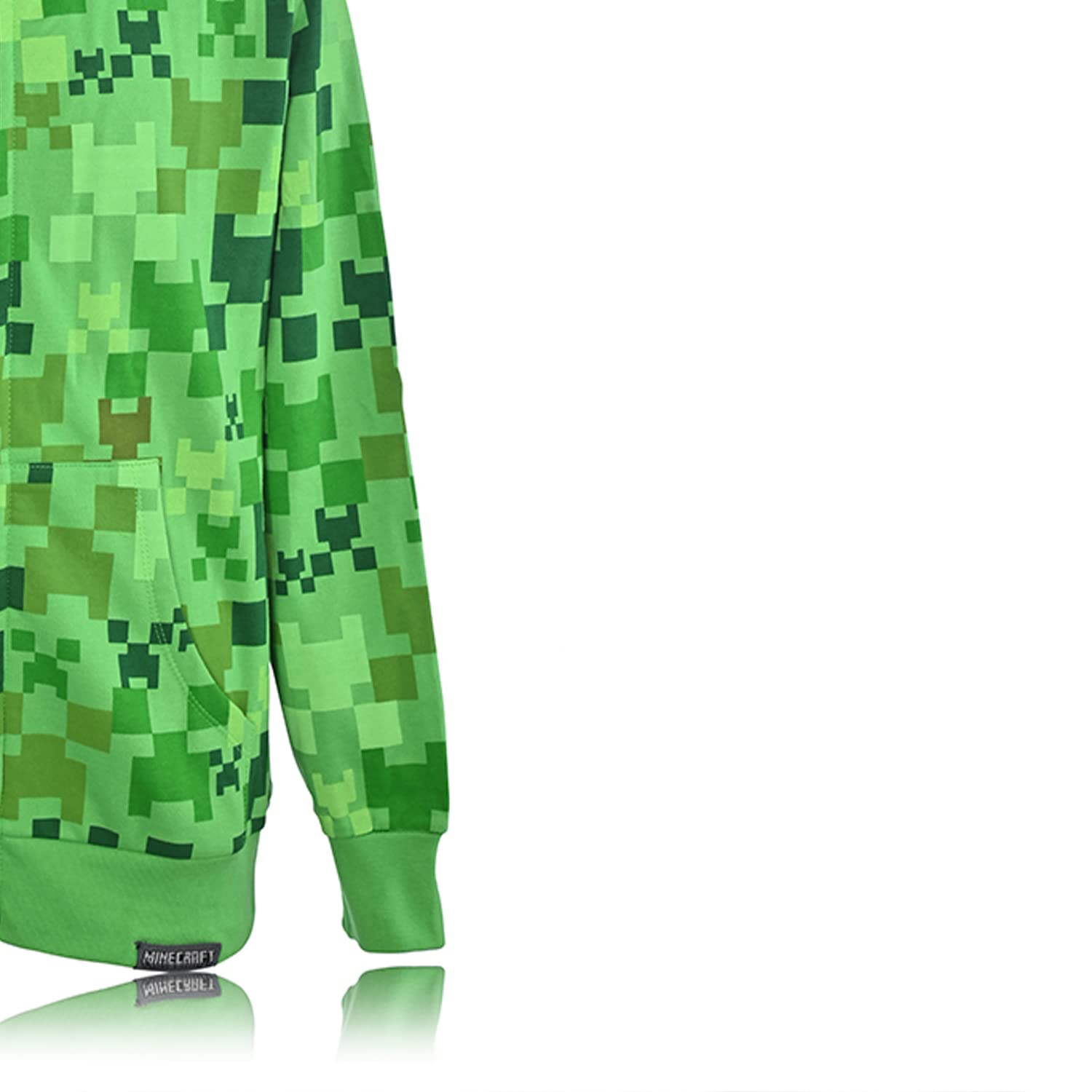 Official Minecraft Boys Video Game Hoodie - Black & Green Creeper Face Sweatshirt | Gaming Apparel for Kids & Teens | Perfect for Gaming Parties, School & Casual Wear