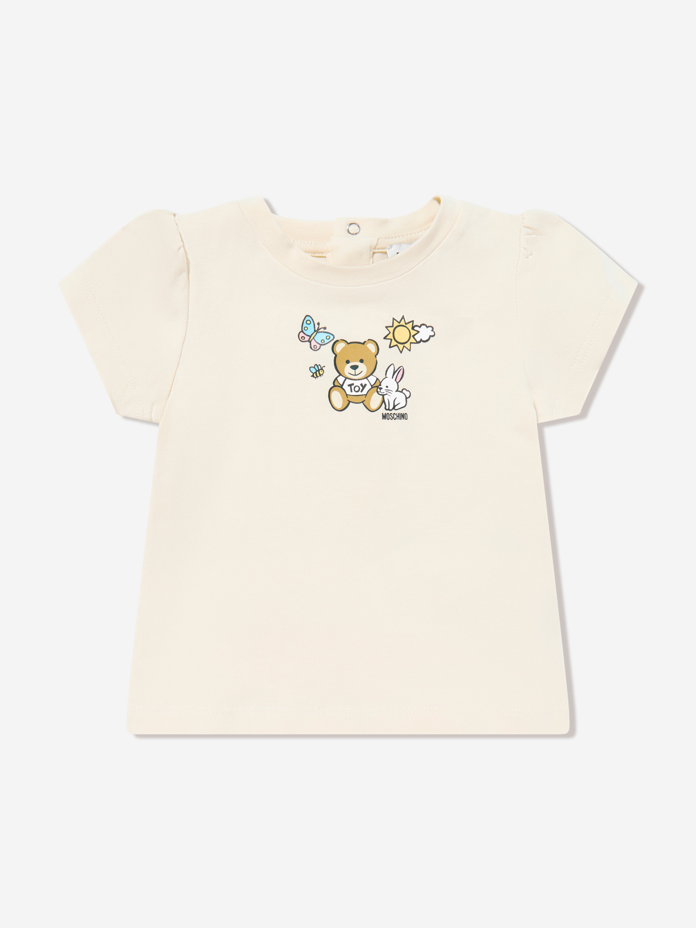 Adorable Baby Girls Teddy Bear Leggings Set - Soft Beige Cotton Outfit for Toddlers | Perfect for Playtime, Photo Shoots & Casual Wear