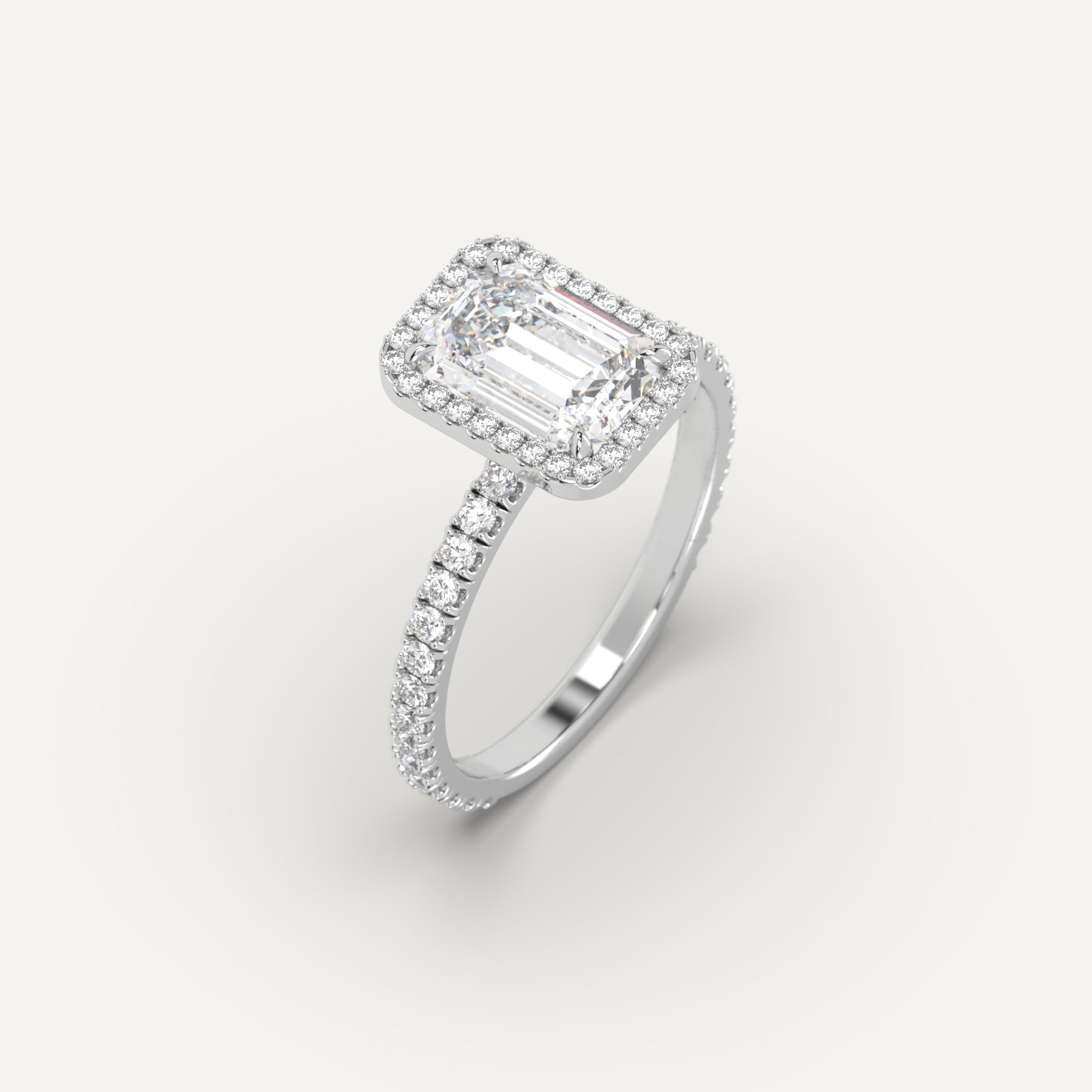 2 Carat Emerald Cut Diamond Engagement Ring for Women - 14K White Gold Wedding Band, Anniversary Gift, Proposal Jewelry - Perfect for Bridal, Special Occasions & Everyday Luxury