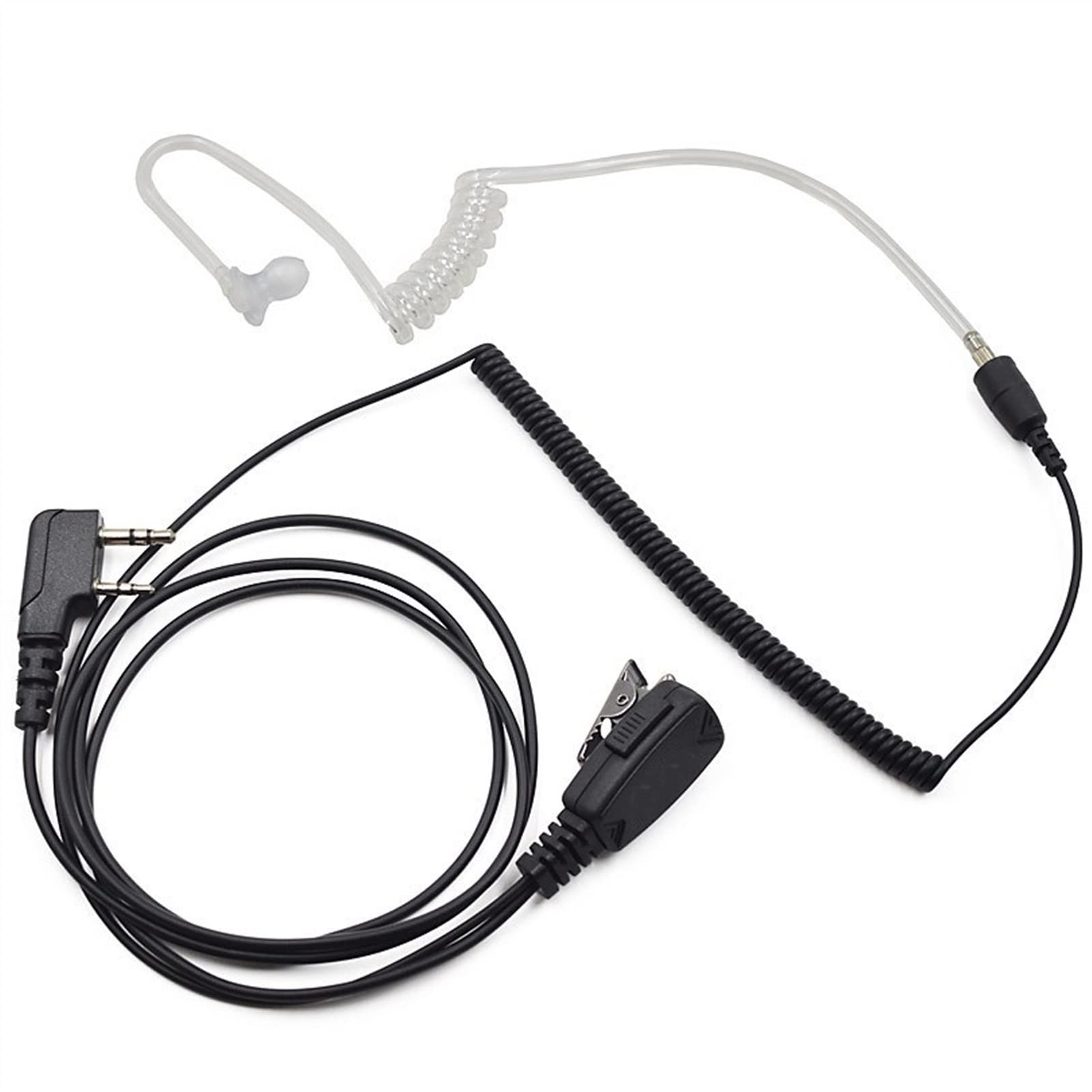 BMINO 2-Pin PTT Headset Microphone for Kenwood Walkie-Talkies - Compatible with Two-Way Radios, Clear Communication for Security, Construction & Outdoor Adventures
