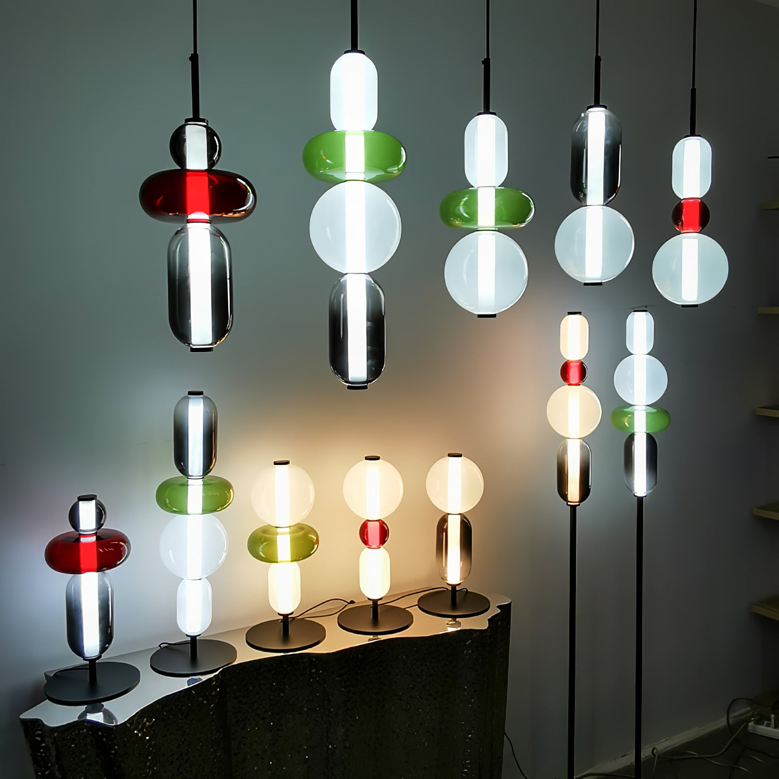 Stylish Candied Glass Pendant Light - Elegant Hanging Chandelier for Dining Room, Kitchen Island & Bedroom Decor