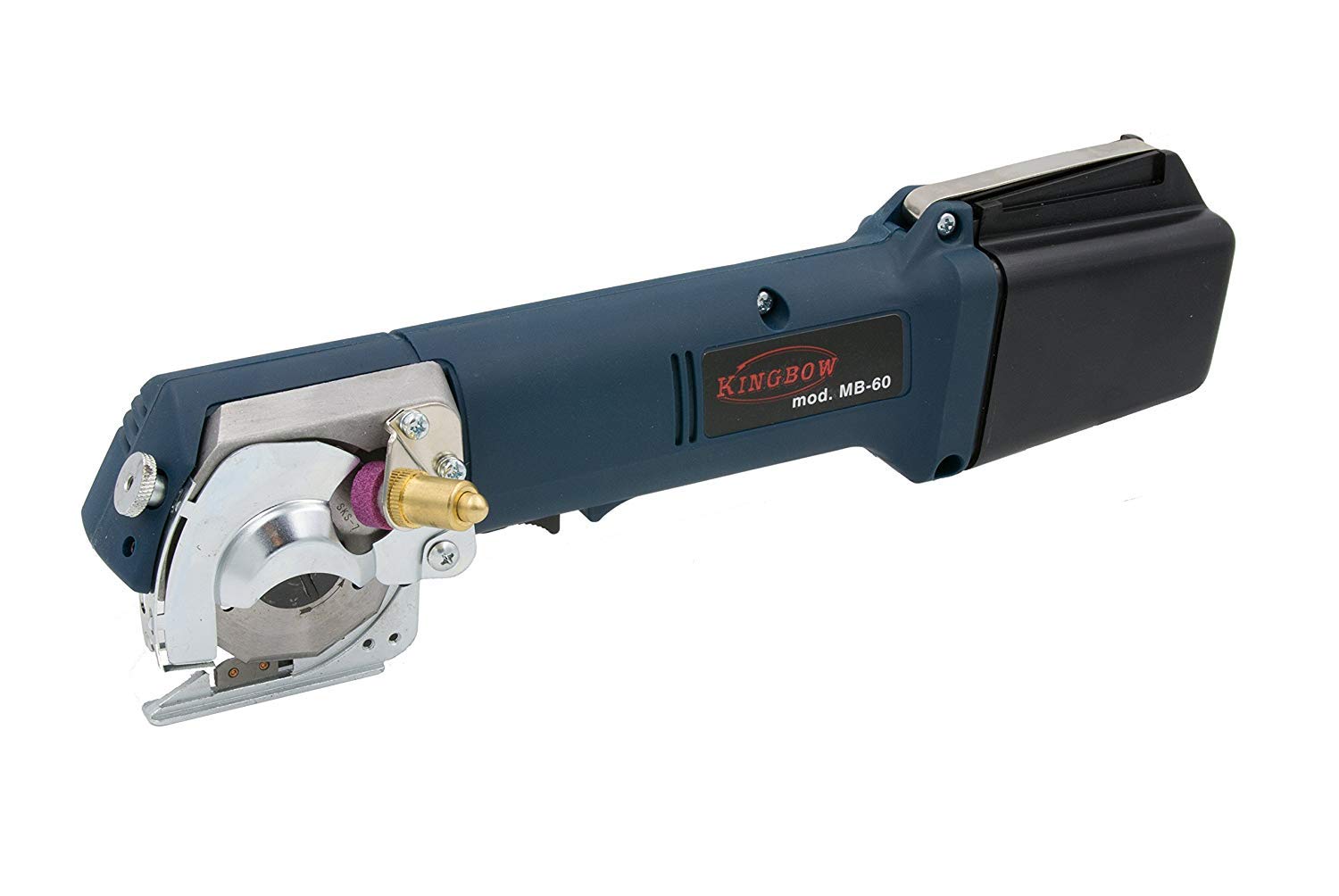 Kingbow MB-60 Cordless Rotary Fabric Cutter - Electric Leather & Carpet Shears for DIY, Upholstery, Tailoring & Craft Projects | Rechargeable Multi-Layer Material Cutting Tool