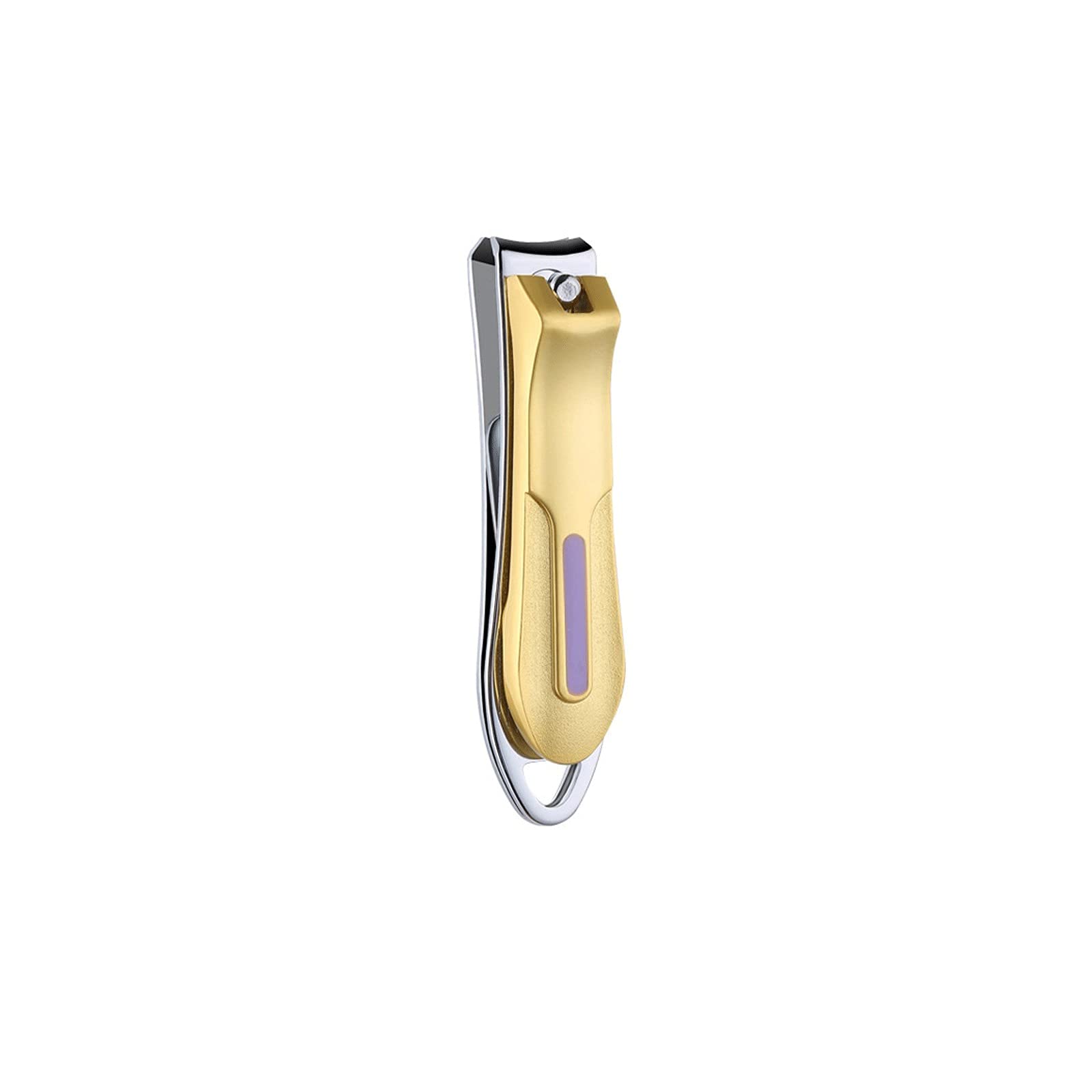 QYTECzjd Professional Stainless Steel Toe Nail Clippers - 1pc Heavy Duty Toenail Cutter & Trimmer for Men & Women - Pedicure & Manicure Tool with Nail File (Yellow) - Perfect for Home, Travel & Salon Use