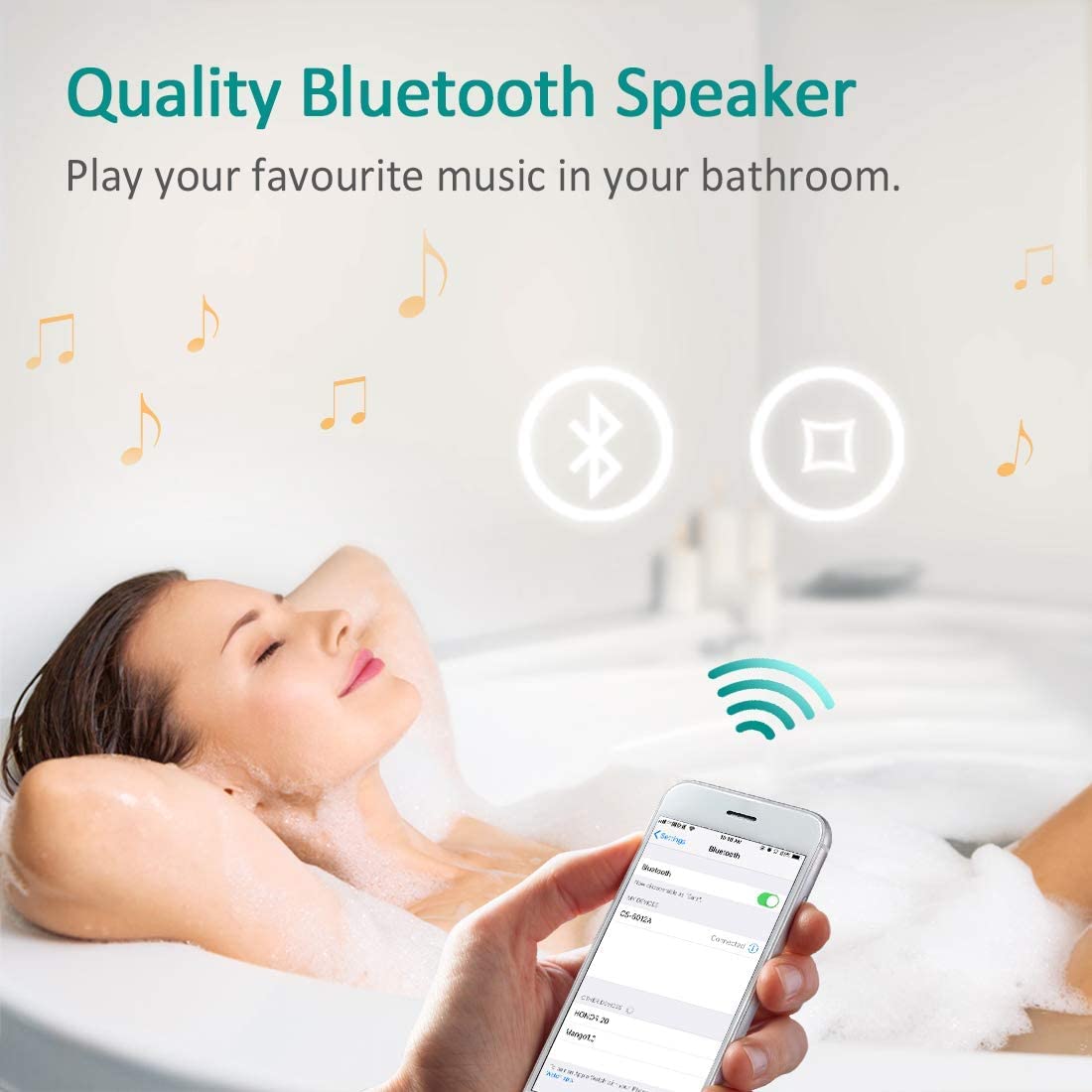 EMKE 800x600mm Bluetooth Bathroom Mirror with Shaver Socket & LED Backlight - Anti-Fog Demister Pad, Touch Control Vanity Mirror for Makeup & Shaving | Perfect for Modern Bathrooms, Luxury Hotels & Spa Decor