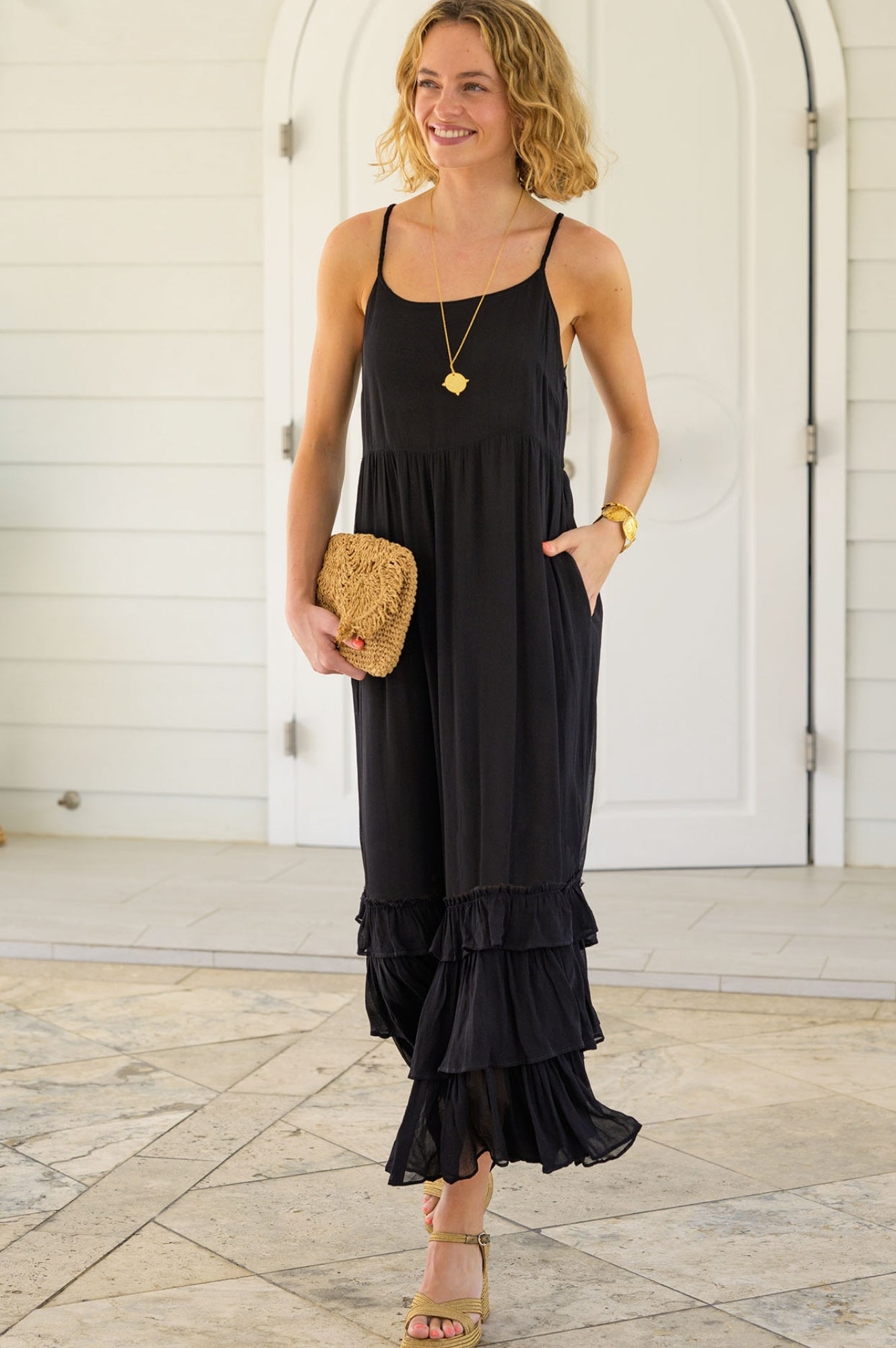 Jasmina Black Dress for Women - Elegant & Comfortable Casual Wear for Parties, Dates & Office | Plus Size Options Available