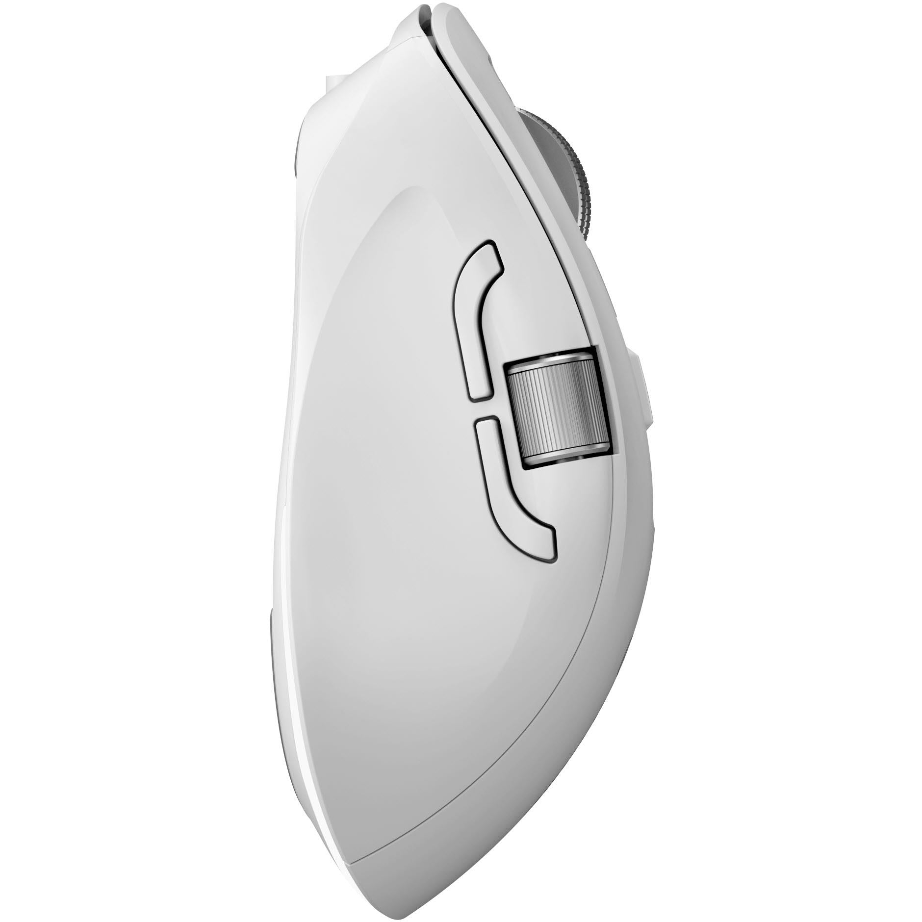 Alogic Apex Wireless Bluetooth Mouse - USB-C Rechargeable, 7 Programmable Buttons, Ergonomic Design for Mac & Windows (White) - Perfect for Office Work, Gaming & Travel