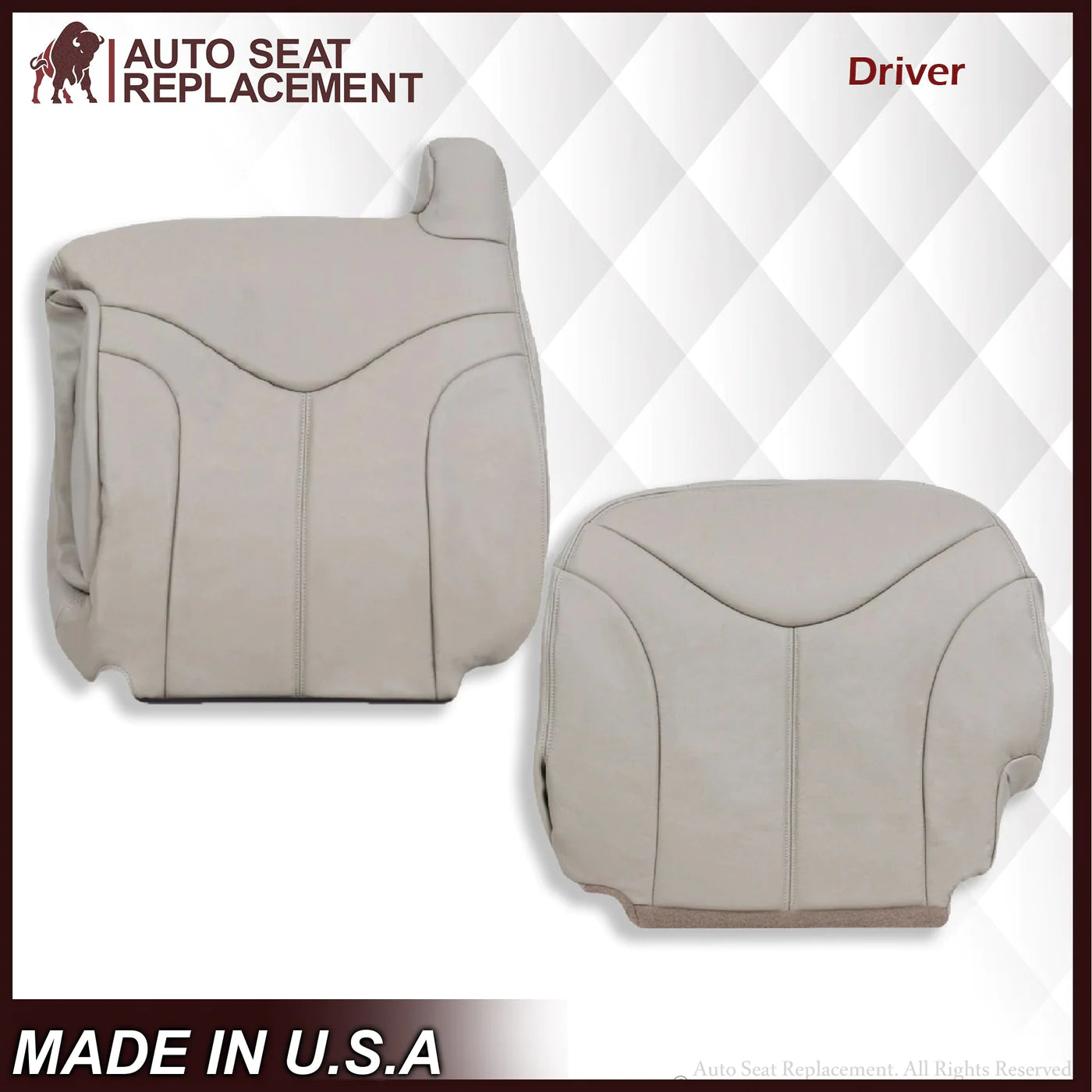 2000-2002 GMC Yukon XL 2nd Row Captain Seat 50/50 Split Bench Seat Cover - Shale Tan Color - Custom Fit for Yukon XL - Durable & Comfortable - Perfect for Road Trips & Family Adventures