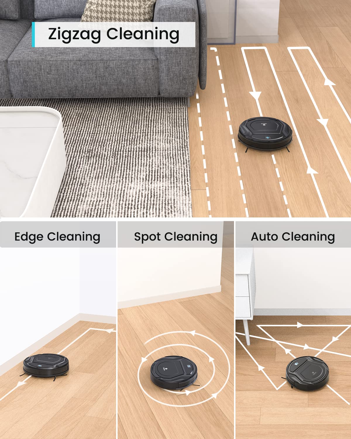 Lefant M210B 2-in-1 Robot Vacuum and Mop with WiFi/Alexa App Control, 2000Pa Strong Suction, Self-Charging, Tangle-Free, Slim Design for Hard Floors, Pet Hair & Carpets - Perfect for Smart Homes & Pet Owners