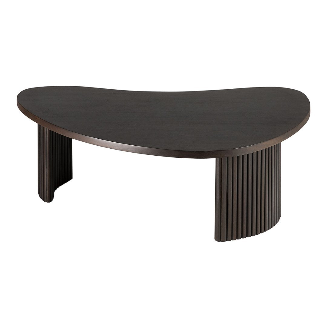Modern Boomerang Shaped Coffee Table - Stylish Living Room Furniture for Small Spaces, Home Decor & Office Use