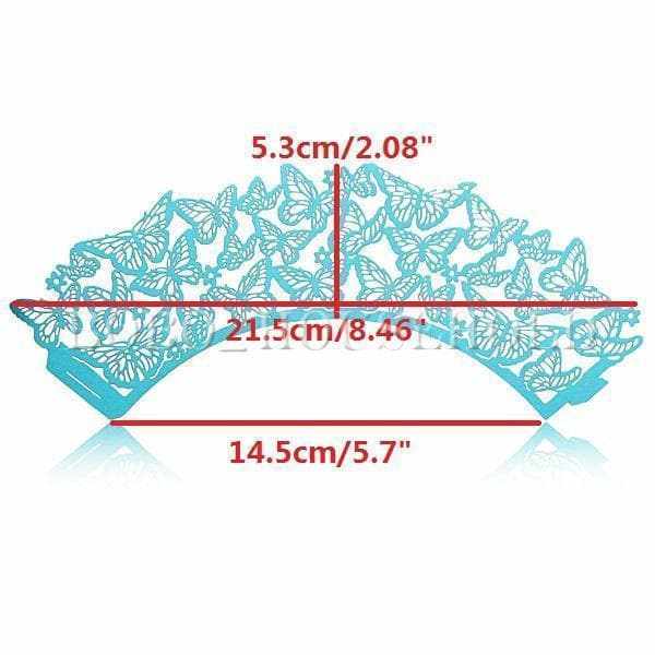 Elegant Coffee Brown Butterfly Lace Cupcake Wrappers & Liners - Perfect for Weddings, Birthday Parties, and Special Occasions