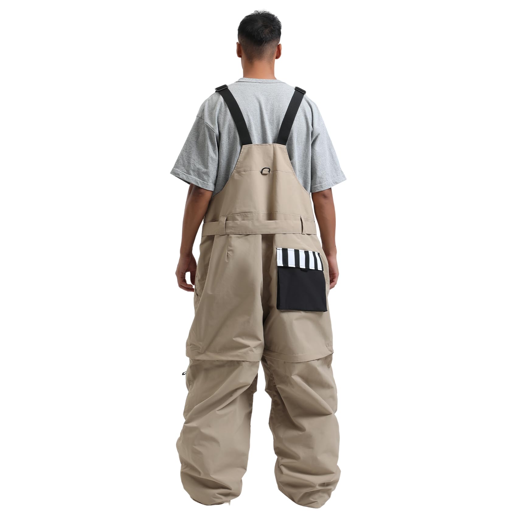 **Unisex Waterproof Windproof Insulated Snowboard Bib Overalls - Loose Fit Ski Pants for Men & Women - Perfect for Winter Sports & Snowboarding**