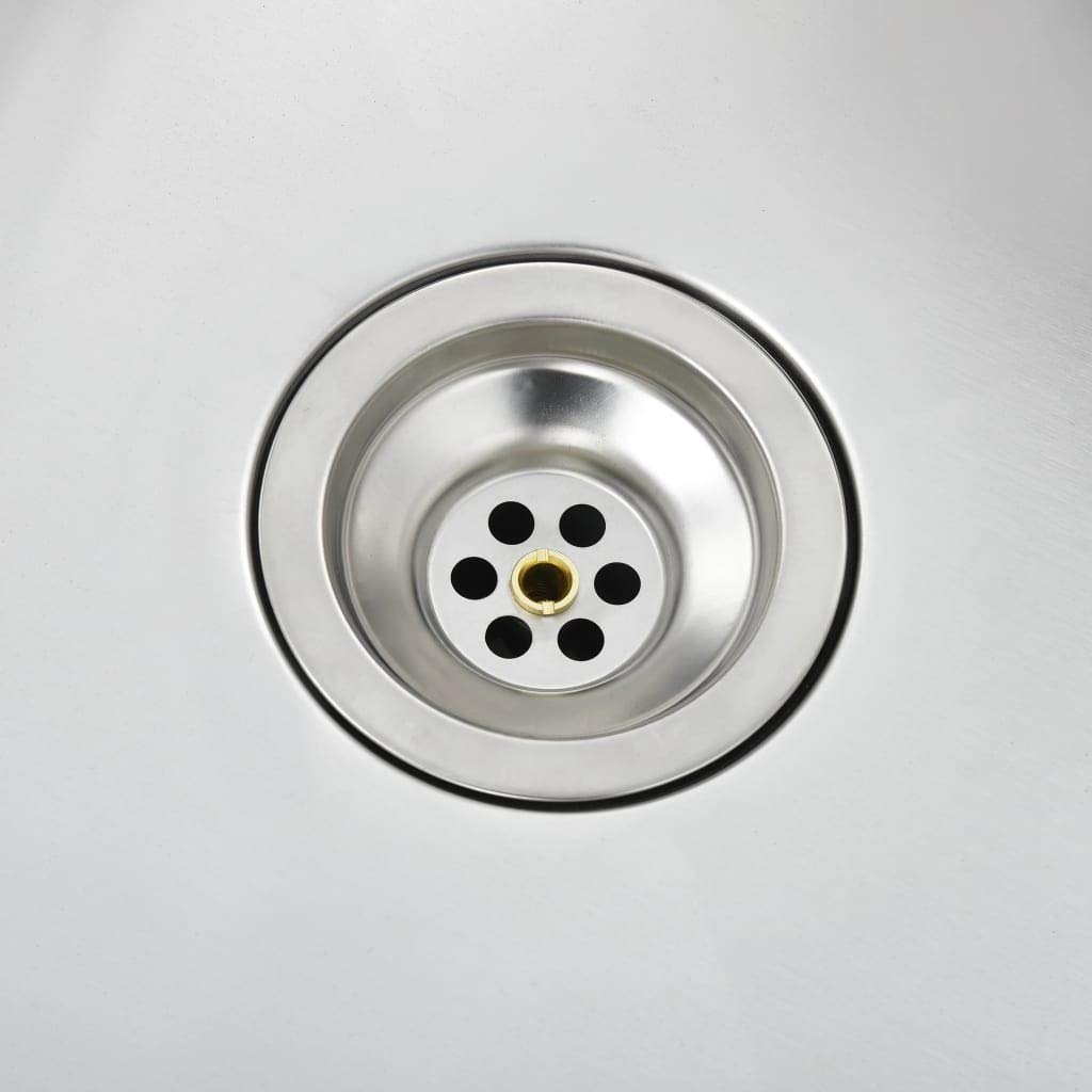 SKM Handmade Stainless Steel Kitchen Sink with Strainer - Model 5078 | Perfect for Modern Kitchens & Restaurant Use