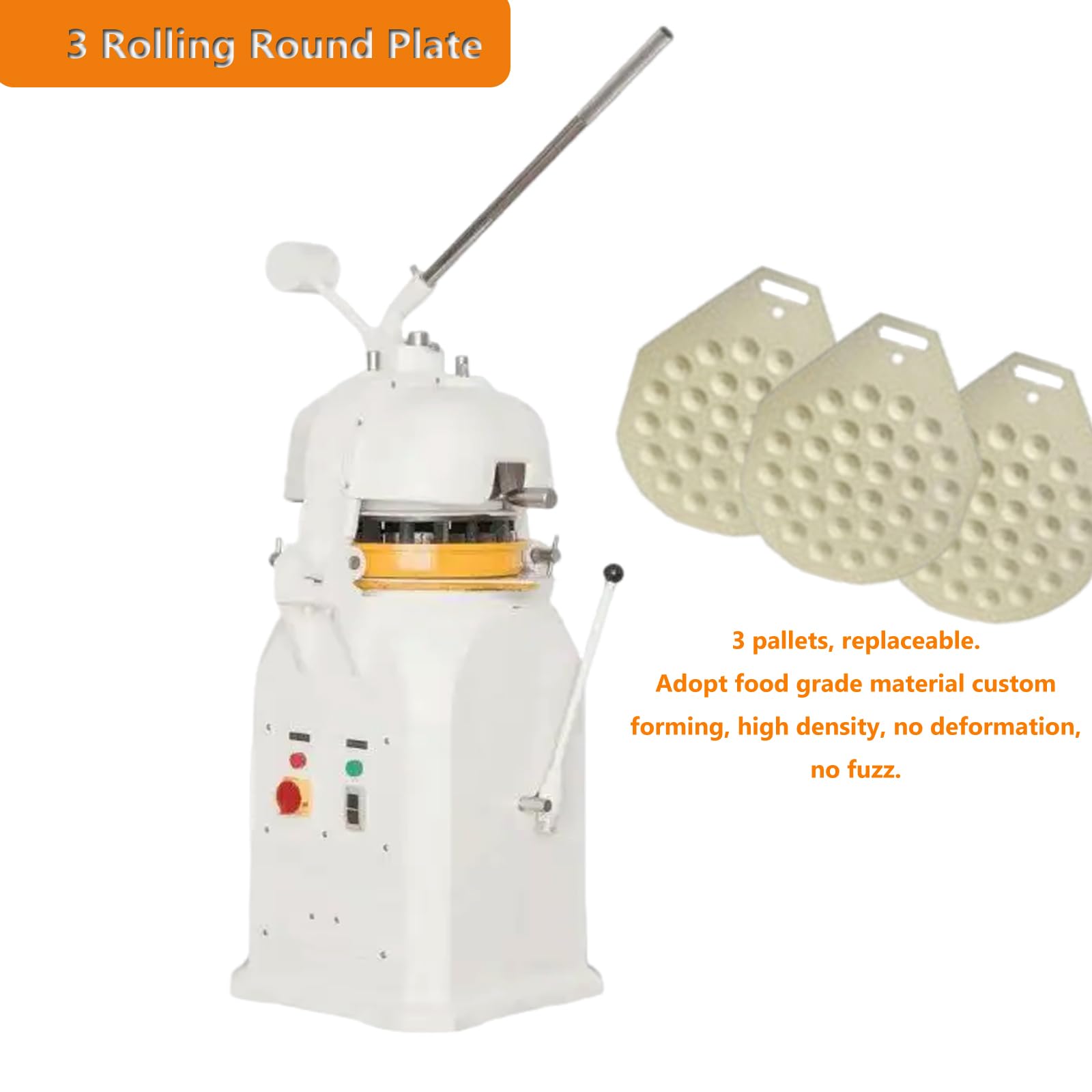 **INTSUPERMAI 16-Piece Dough Divider & Rounder Machine - 3.53oz to 7.05oz Bread Dough Cutter for Bakery, Pizza, Pastry - 110V Commercial Bakery Equipment**    *(Perfect for bakeries, pizzerias, and home bakers to create uniform dough balls for bread, rolls, and pastries.)*