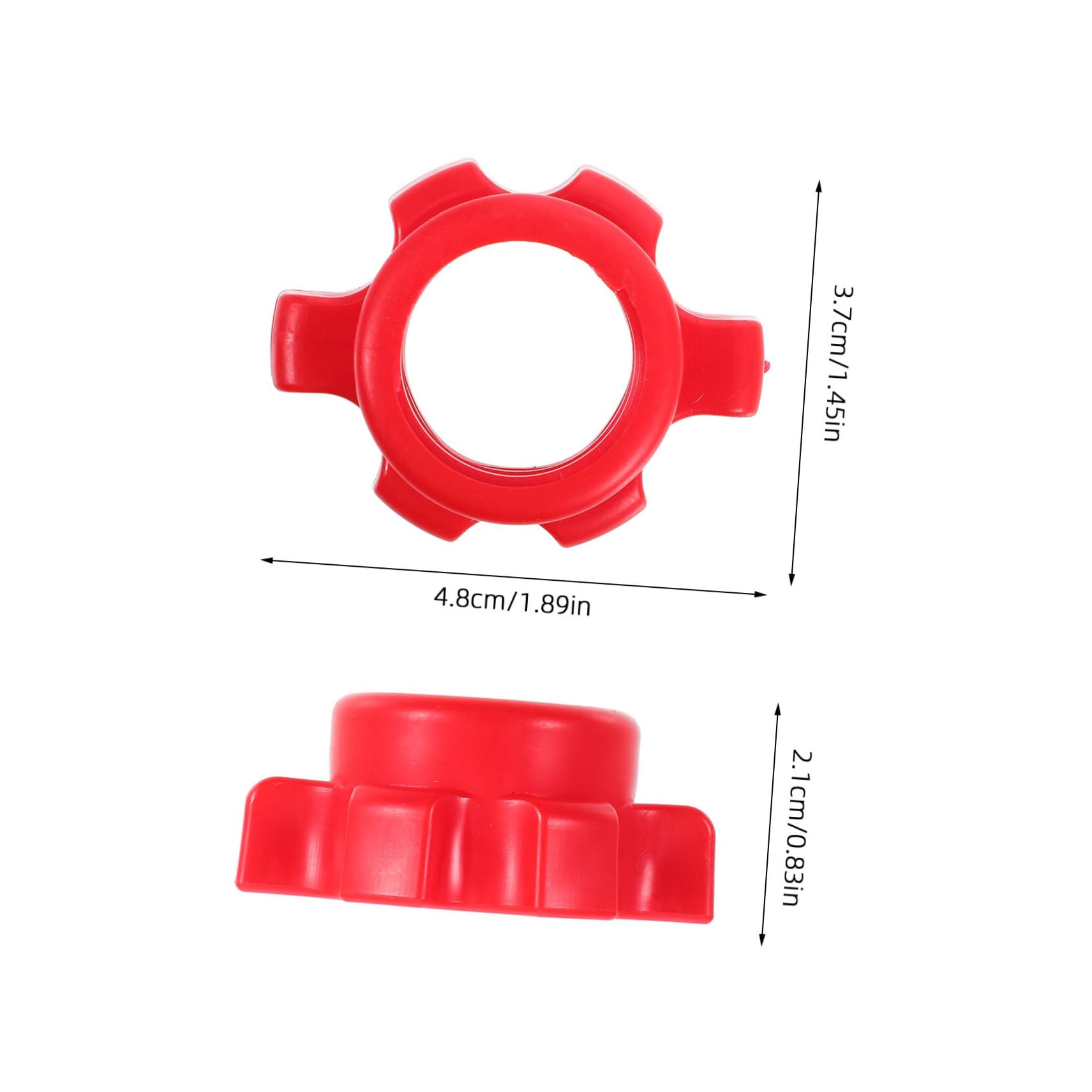 BESPORTBLE Dumbbell Bar Nut Barbell Screw - 4PCS Red Barbell Fixing Nut Accessories for Home Gym Equipment - Perfect for Weightlifting, Strength Training & Fitness Workouts