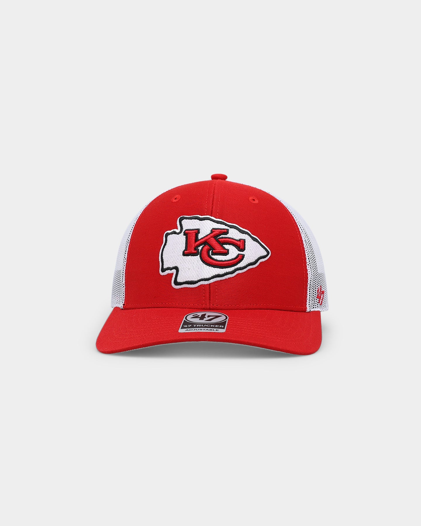 Kansas City Chiefs 47 Brand Trucker Snapback Hat - Red Adjustable Baseball Cap for Men & Women - Perfect for Game Day, Sports Events & Casual Wear
