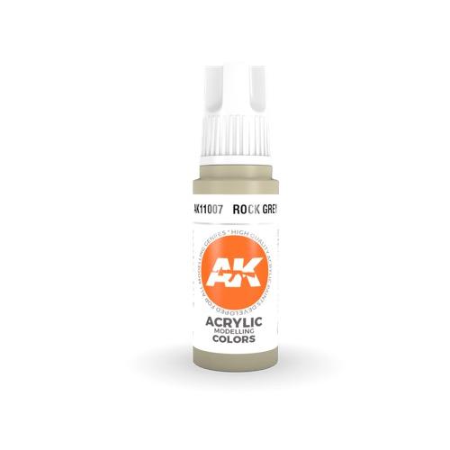 AK Interactive AK11007 Rock Grey Acrylic Paint 17ml (3rd Gen) - Premium Model Paint for Miniatures, Dioramas & Scale Models - Perfect for Warhammer, Gundam & Military Model Kits