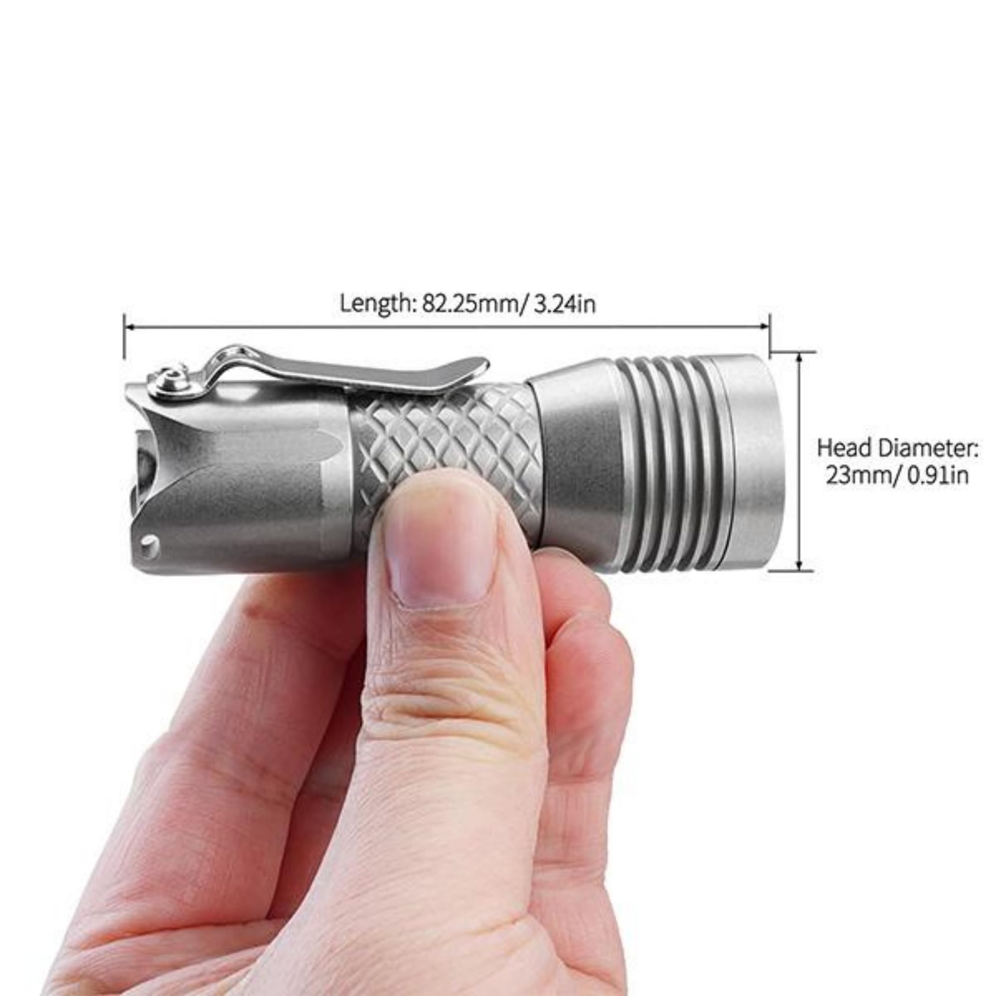 MecArmy PS16 2000 Lumens Ultra Bright Rechargeable Flashlight - Compact EDC Light with 4 XP-G2 LEDs, Stainless Steel Body & USB Charging | Perfect for Camping, Hiking, Emergency Kits & Everyday Carry (Sandblasted Finish)