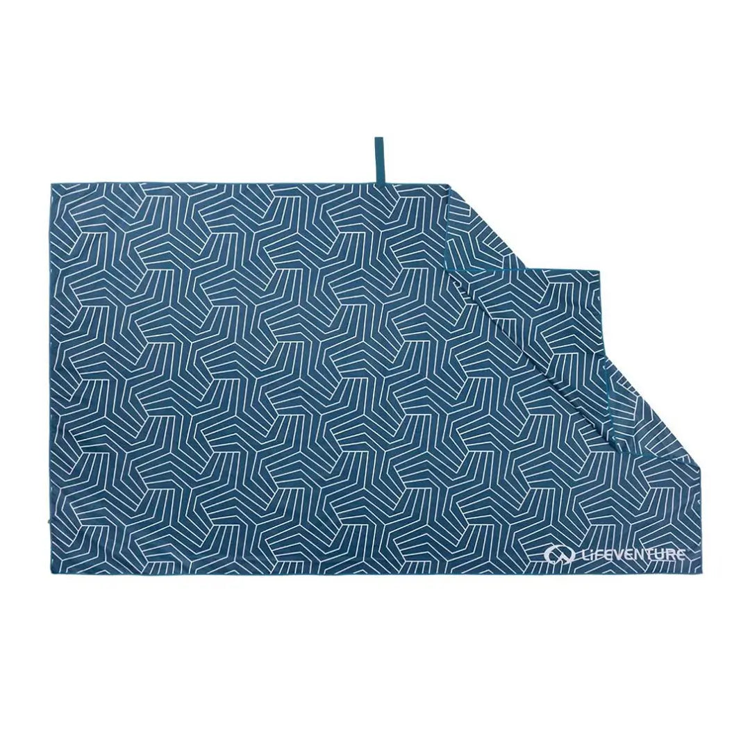 Lifeventure Soft Fiber Printed Travel Towels - Quick Dry, Lightweight & Compact for Camping, Hiking, Beach & Gym