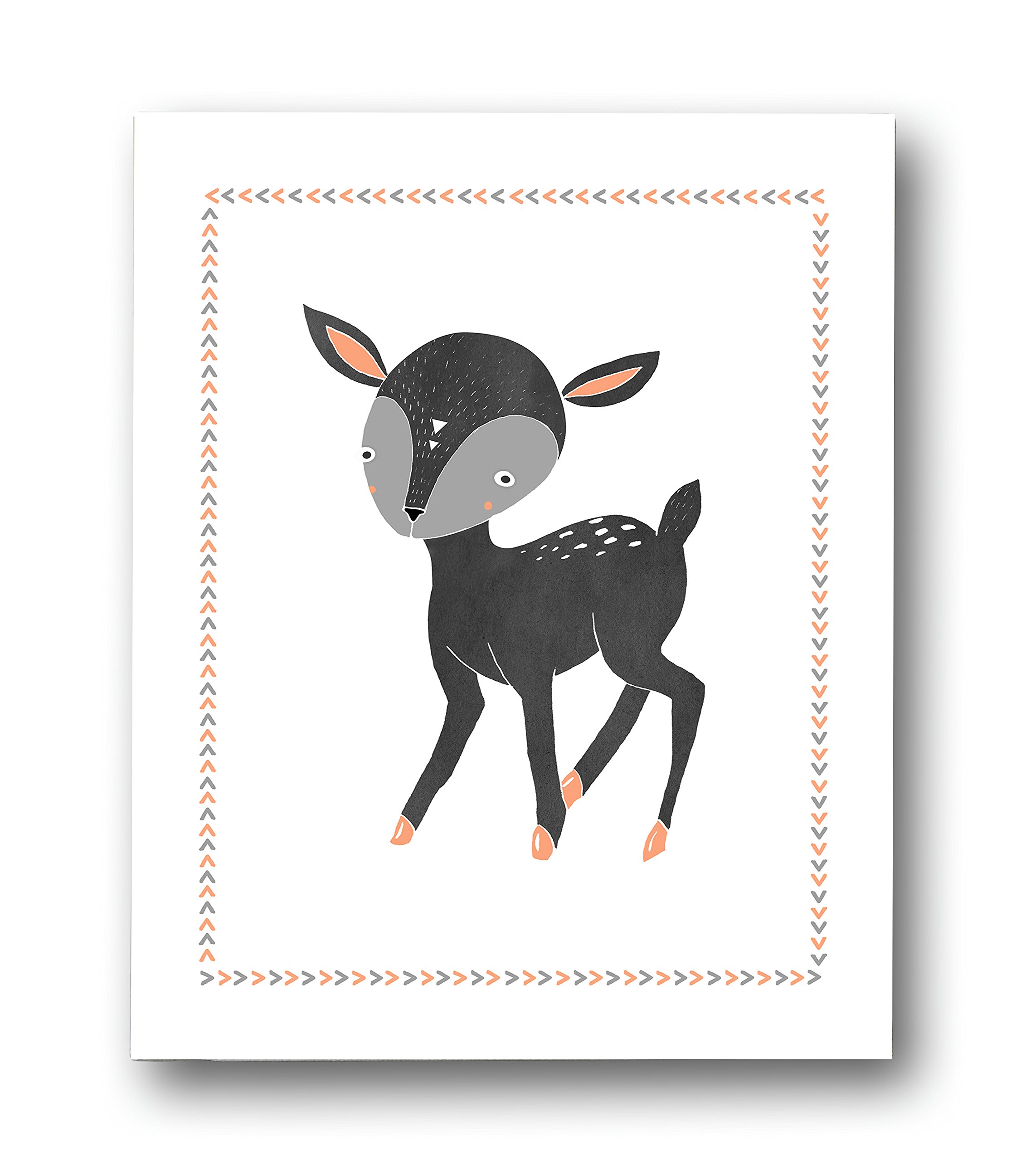 Boho Deer Wall Art Print - 18x24 Inches, Gender Neutral Nursery Decor, Woodland Animal Poster for Kids Room, Baby & Playroom - Perfect for Forest-Themed Nursery, Children's Bedroom & Play Area Decor