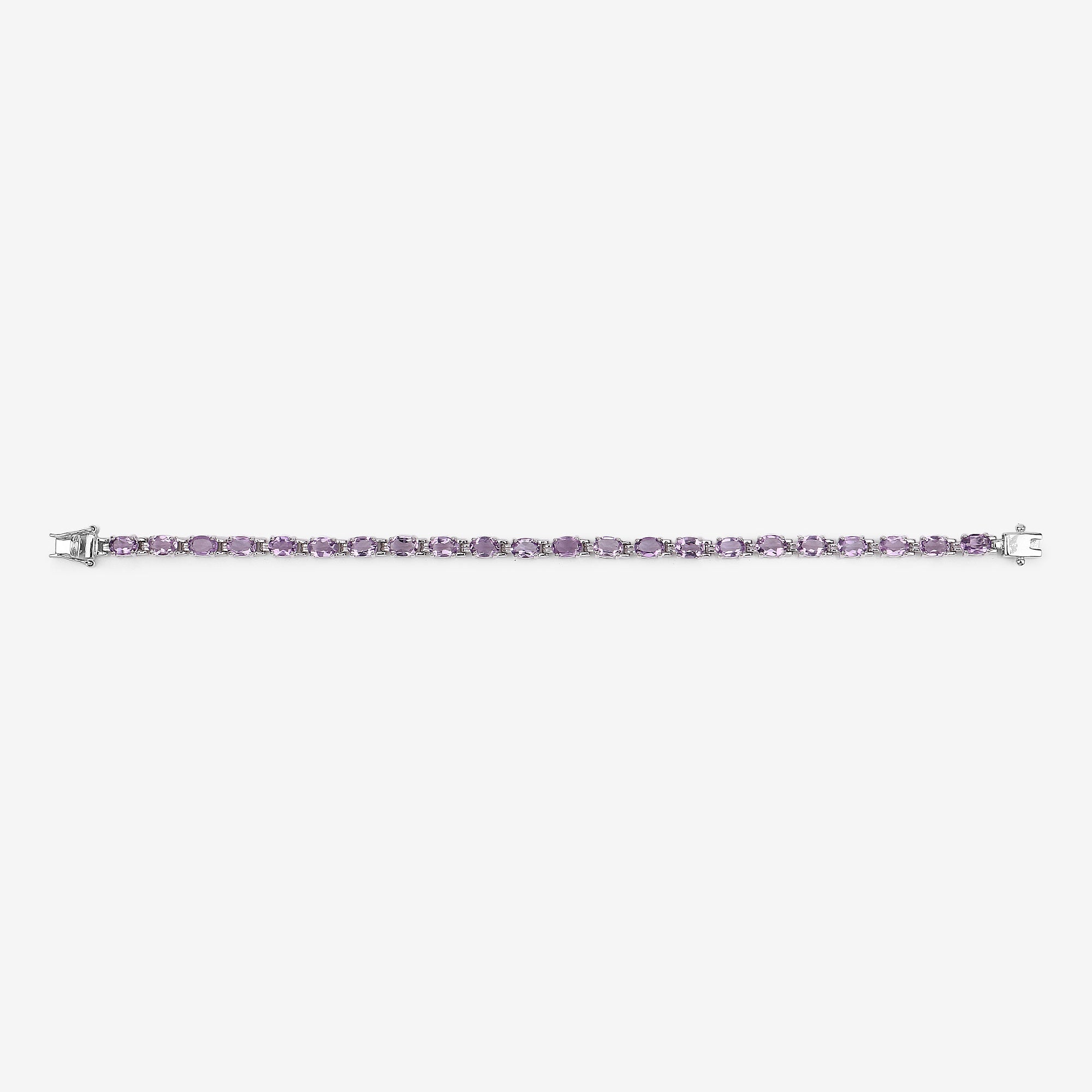 Genuine Pink Amethyst Tennis Bracelet for Women - Elegant 14K Gold Plated Crystal Jewelry Gift for Birthday, Anniversary & Special Occasions