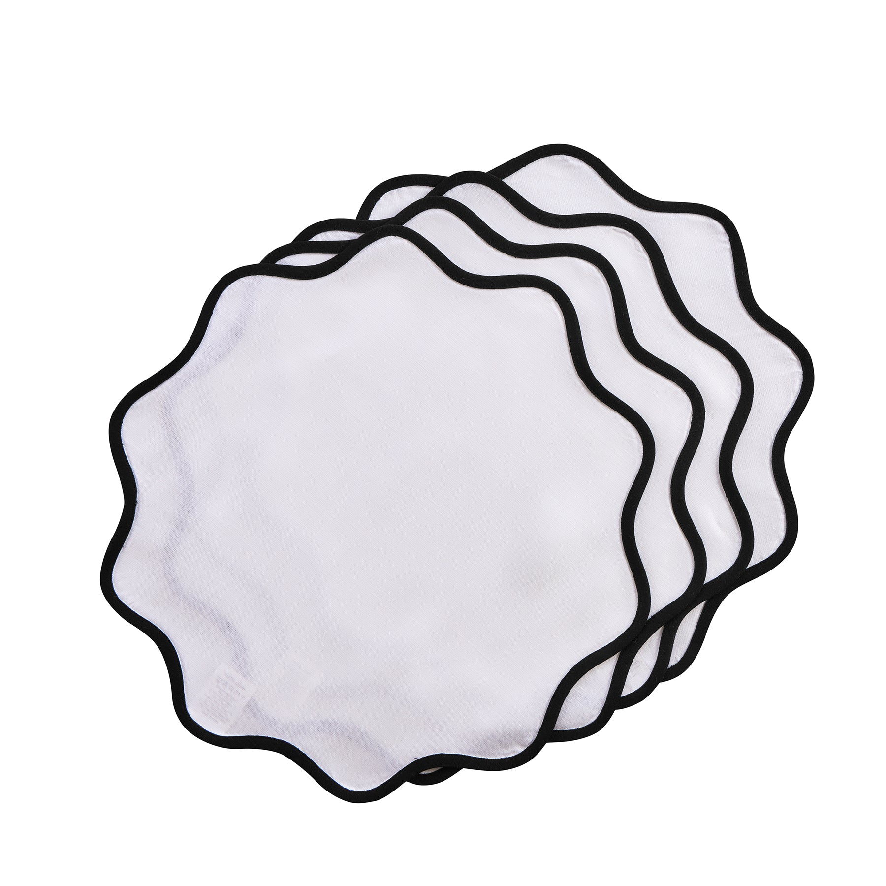 Ivory and Avocado - Giselle Scallop Edge