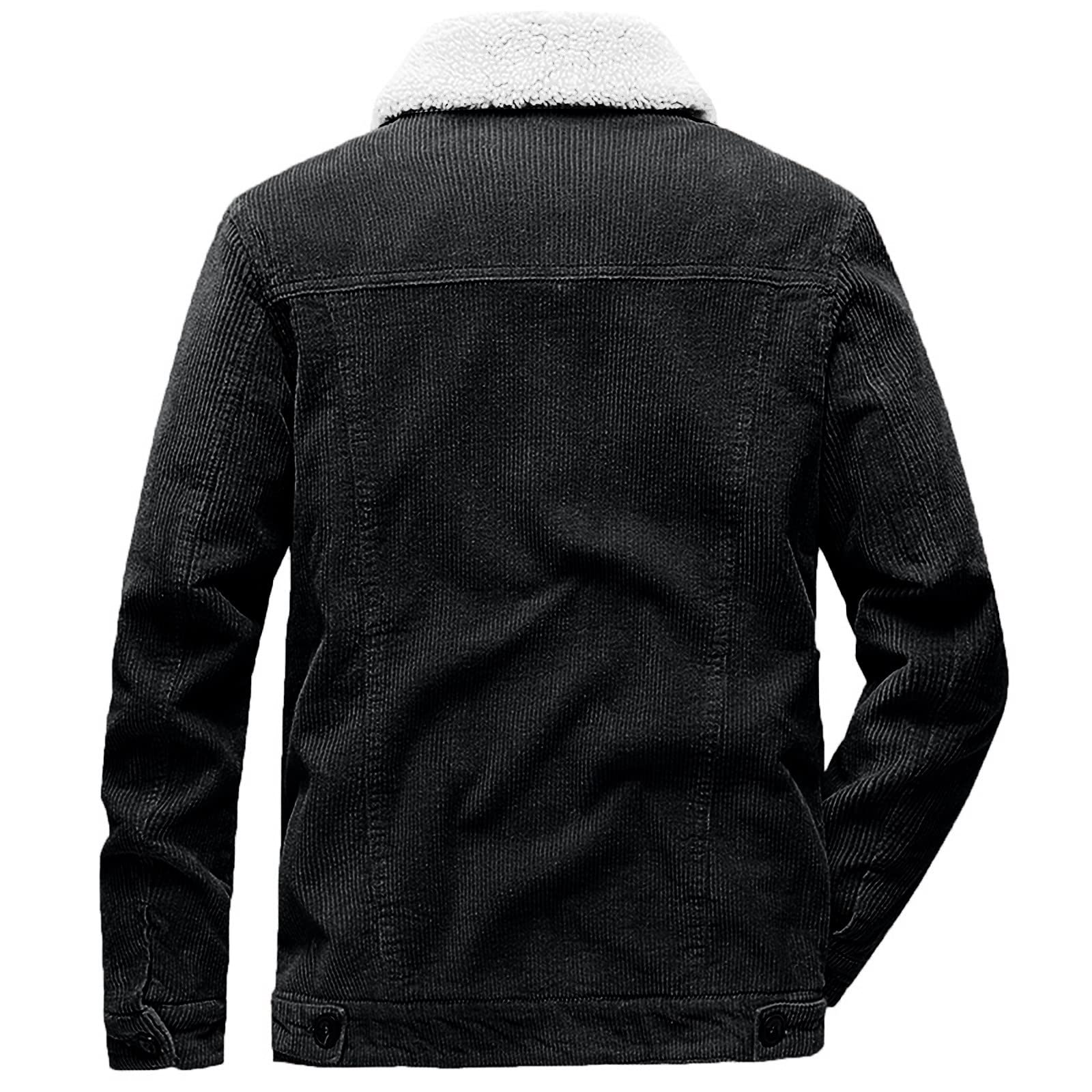 Men's Corduroy Jacket - Solid Color Button-Up Casual Coat for Fall & Winter | Warm & Stylish Outerwear for Everyday Wear