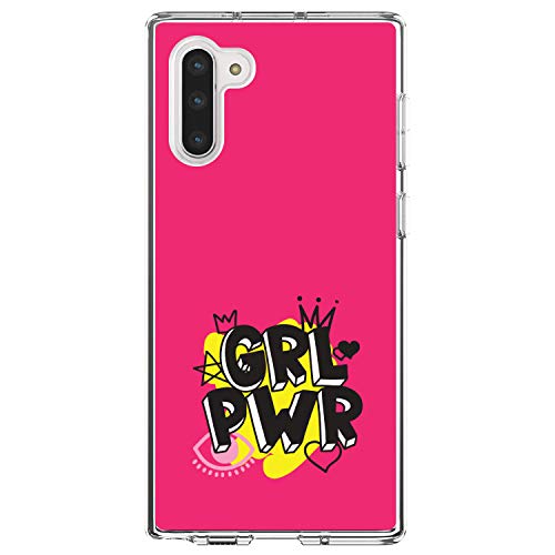 Girl Power - GRL PWR - Pink Yellow Black On Clear Case