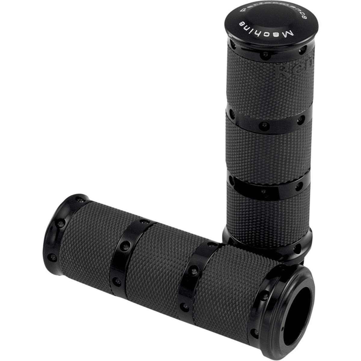 Performance Machine Contour Renthal Wrapped Grips - X-Large Black Anodized - Compatible with 2008-2014 Harley Davidson FLHX Street Glide - Perfect for Motorcycle Comfort and Control on Long Rides