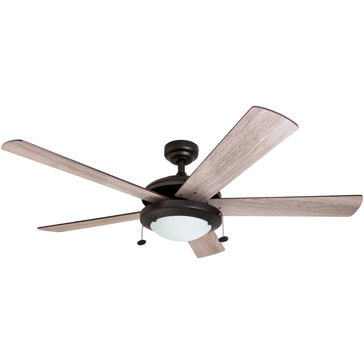 52 Inch Bolivar Espresso Ceiling Fan with Pull Chain - Modern Indoor Ceiling Fan for Living Room, Bedroom, and Office - Energy Efficient & Quiet Operation