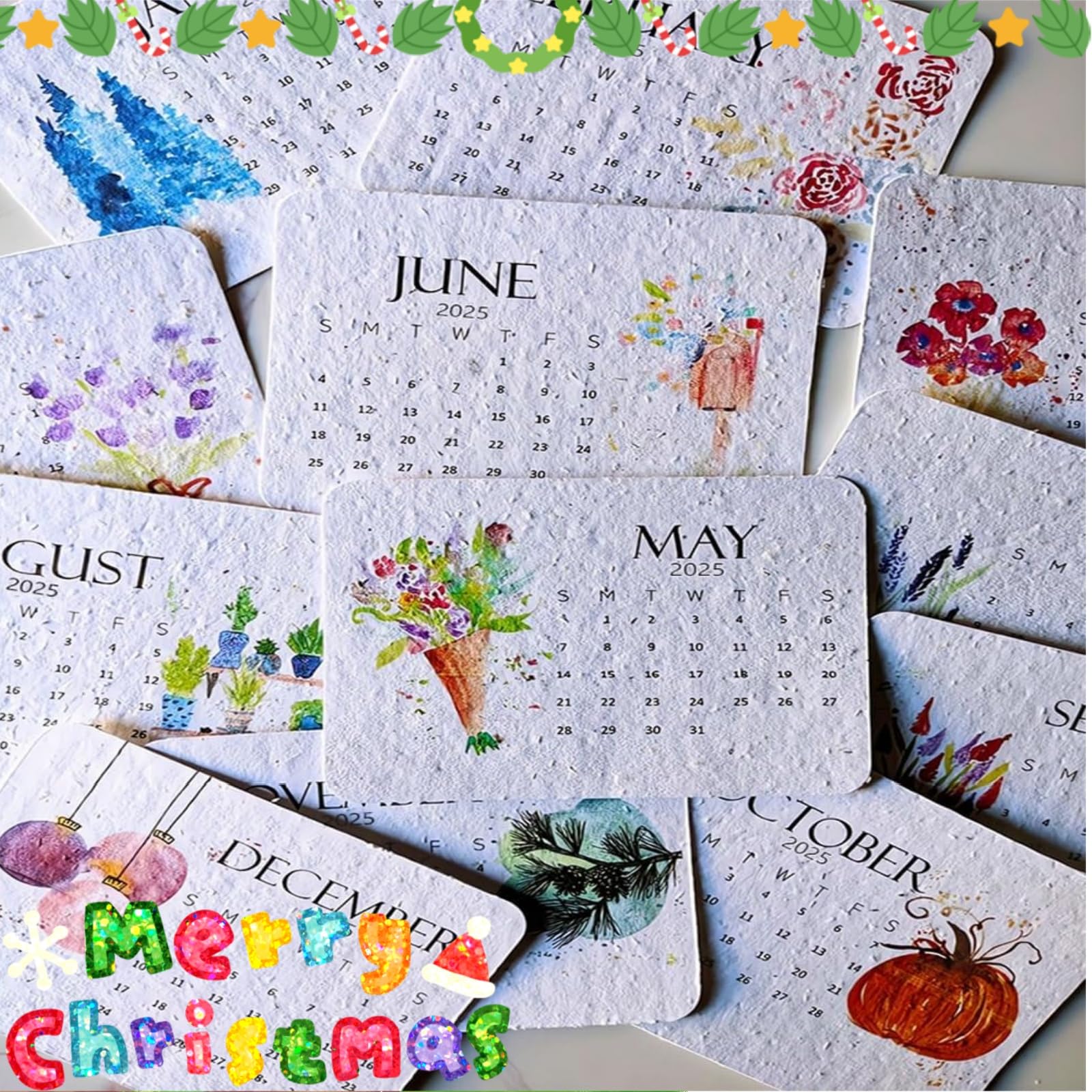 2025 Plantable Seed Calendar - Eco-Friendly Greenery Planner with Growable Herbs & Flowers | Sustainable Gardening Gift for Home, Office & Classroom Organization | Perfect for Planning, Scheduling & Eco-Conscious Living