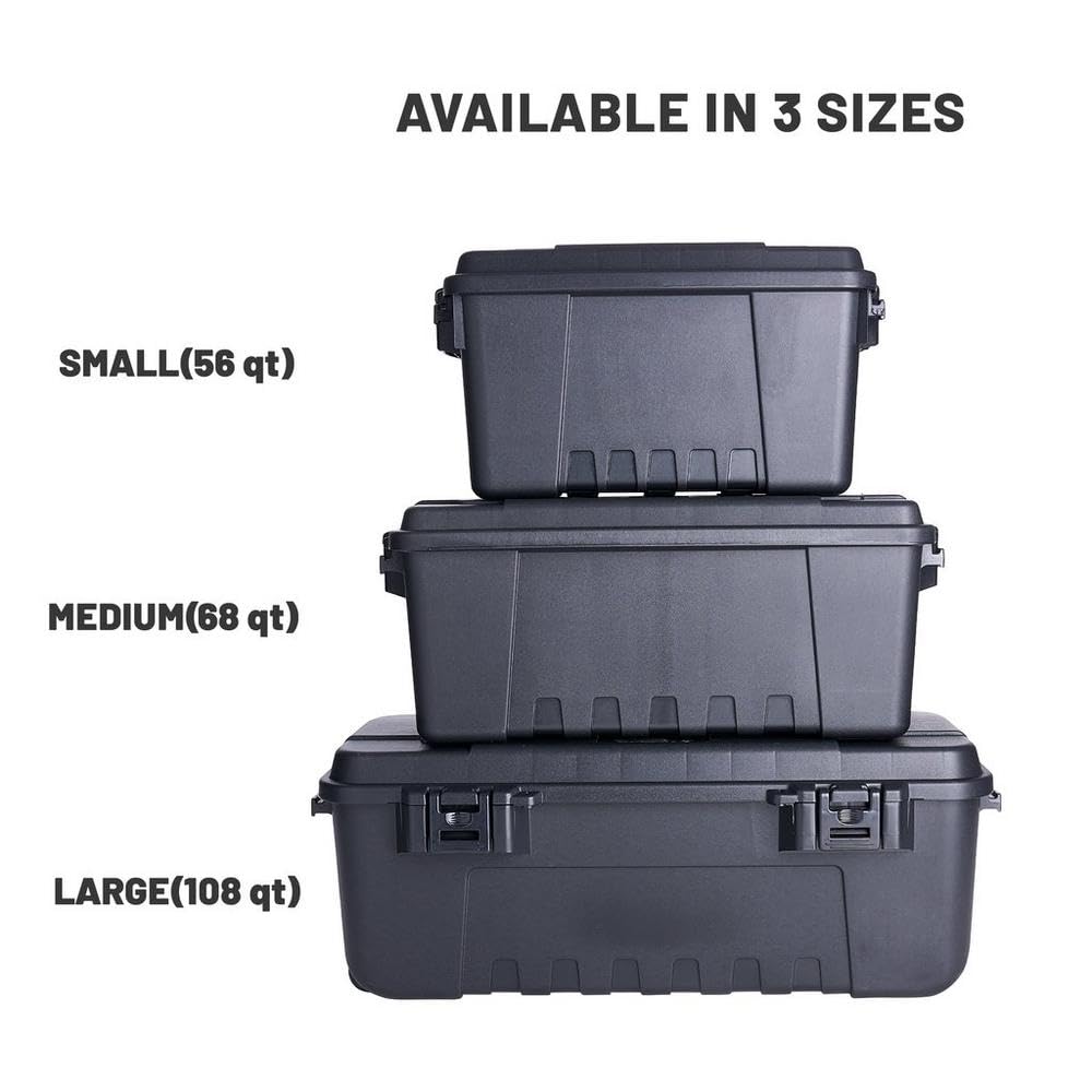 Plano Storage Trunks - Durable Plastic Storage Boxes for Organizing Sports Gear, Camping Equipment & Home Items | Perfect for Garage, Basement & Outdoor Use