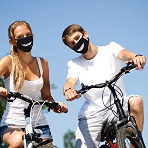 VRITRAZ Glow in The Dark Unisex Cotton Blend Anti-Dust Pollution Face Mask - Breathable & Reusable for Men & Women - Perfect for Outdoor Activities, Cycling, Running & Air Travel